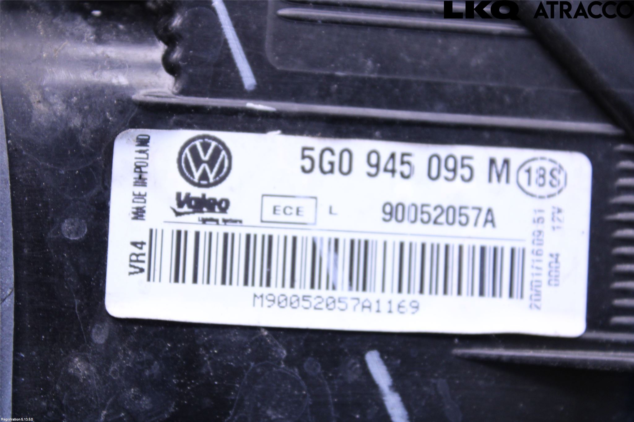 Volkswagen VW GOLF / E-GOLF VII 13-20 Bakljus Vänster