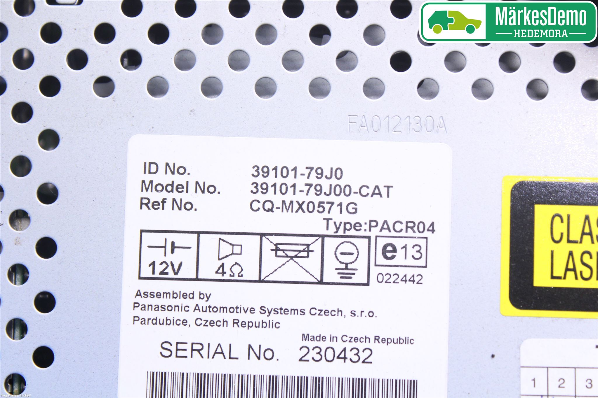 Suzuki SX4 06-09 Cd Radio - Multimediapanel