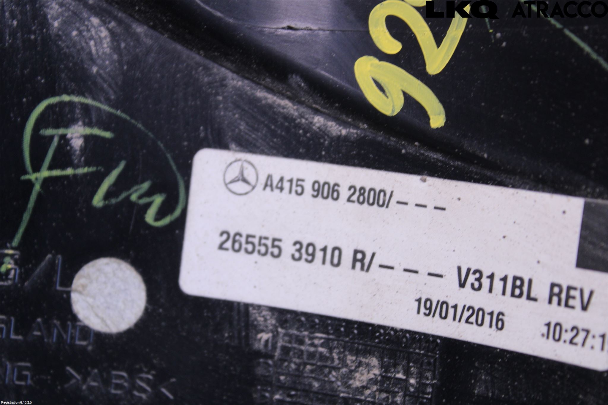Mercedes-Benz MB CITAN (W415) 13-21 Bakljus Vänster