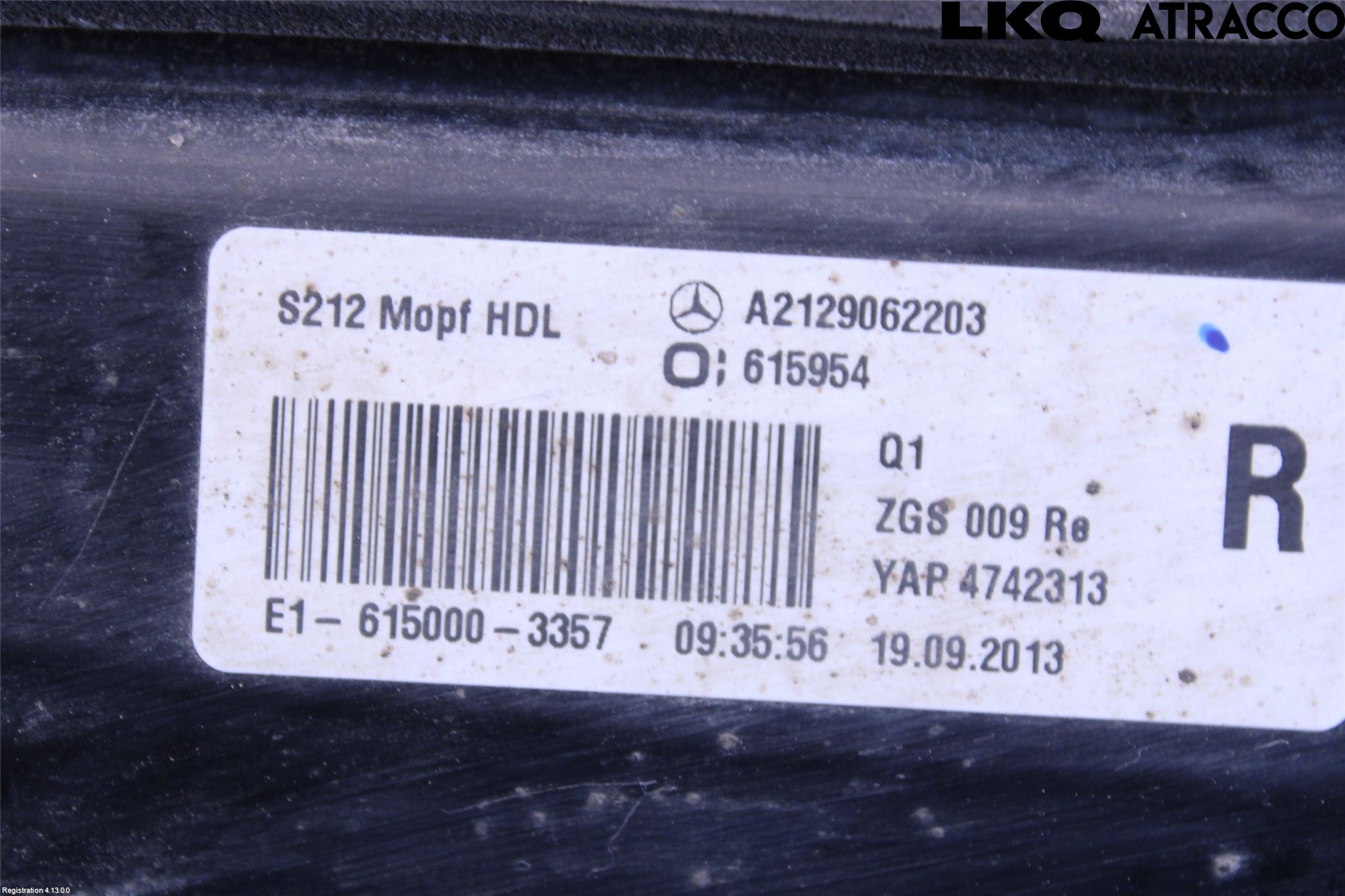 Mercedes-Benz MB E-KLASS (W212) 09-16 Bakljus Lucka Hö