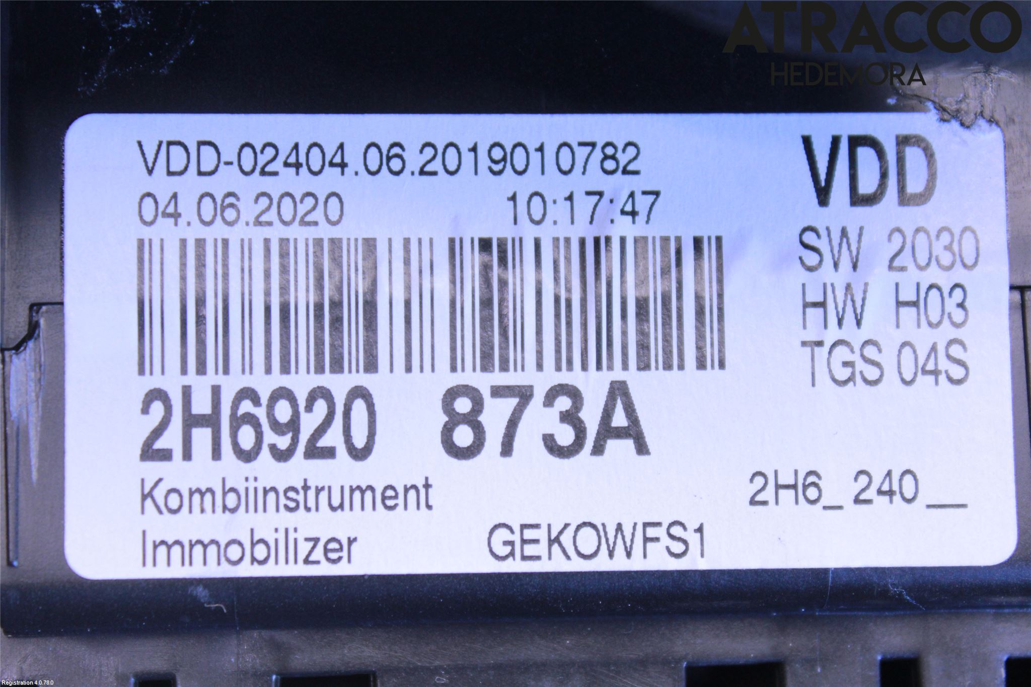 Volkswagen VW AMAROK 2H 10-22 Instrument Komb