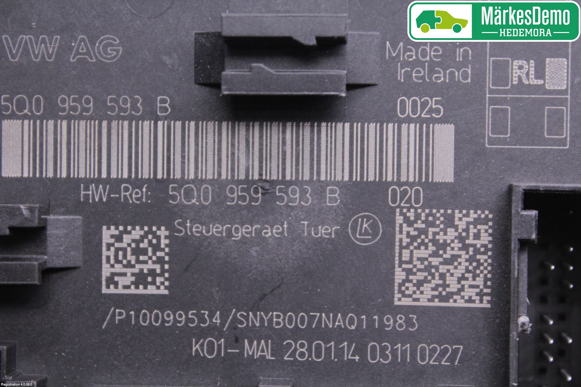 Audi A3/S3 8V 13-20 Styrenhet Dörr