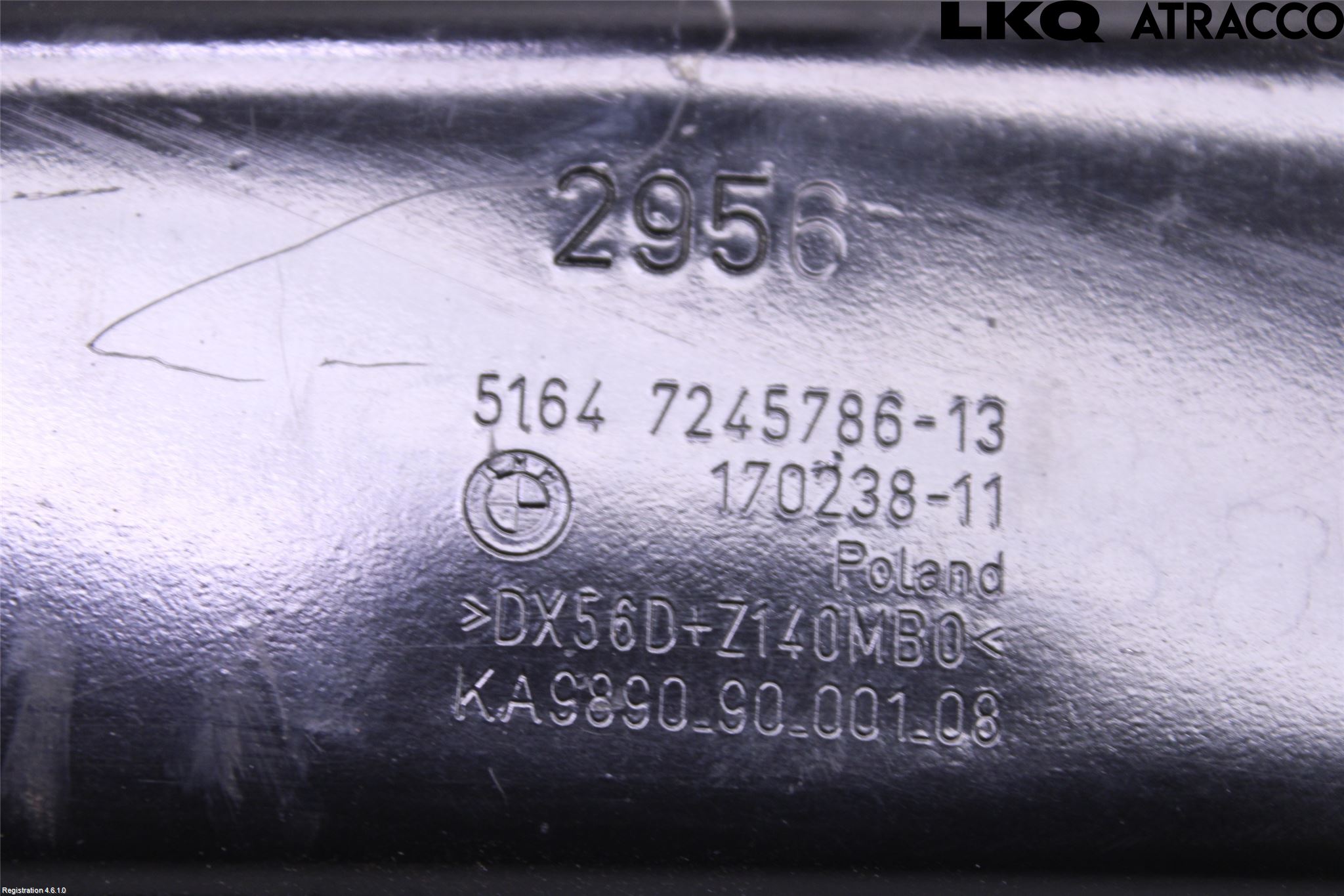 BMW 3 F30/F31/F80 12-19 Front Huvlåsplåt-Balk