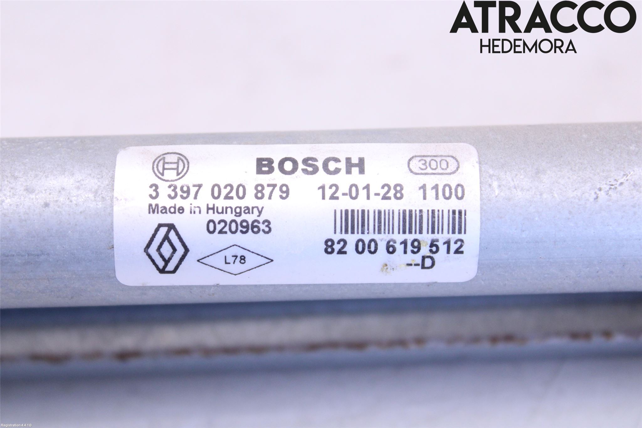 Dacia DUSTER 10-17 Torkarmekanism Vindruta