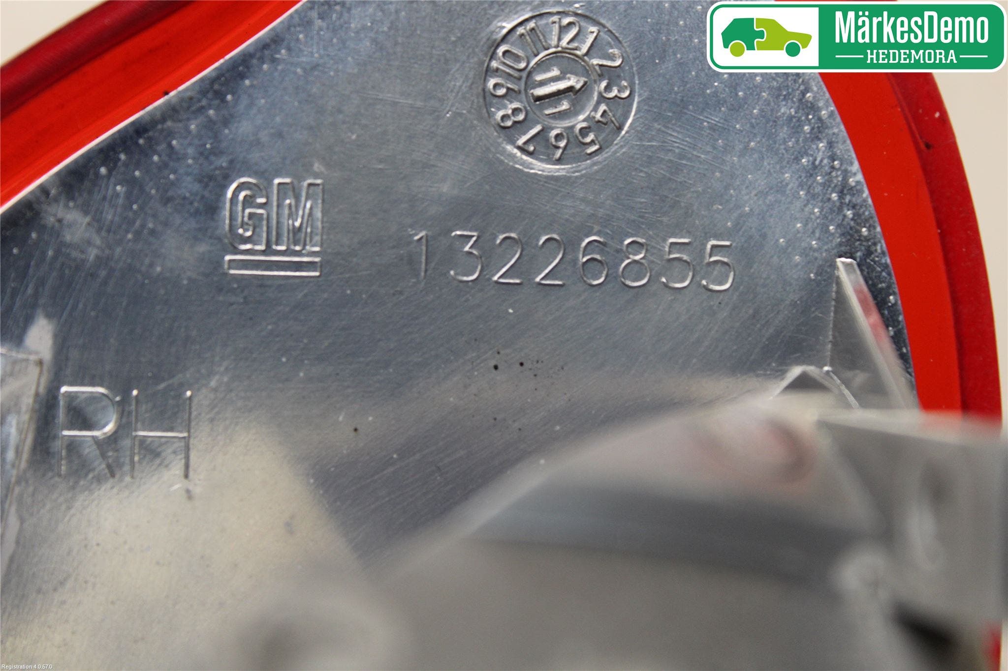 Opel INSIGNIA 09-16 Dimljus/Reflex Bak