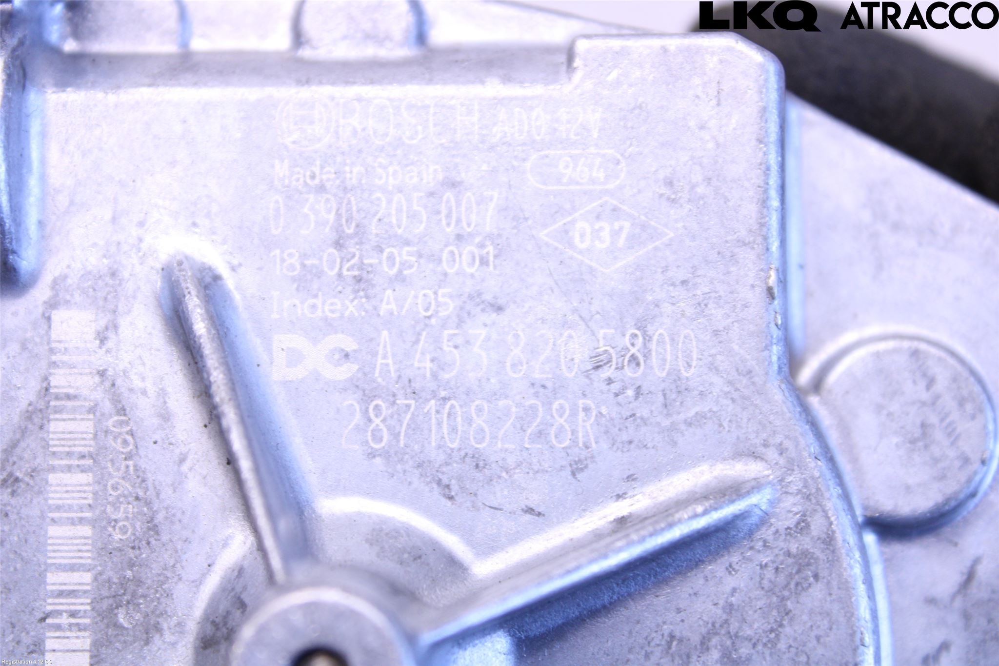 Dacia DUSTER 10-17 Torkarmotor Baklucka