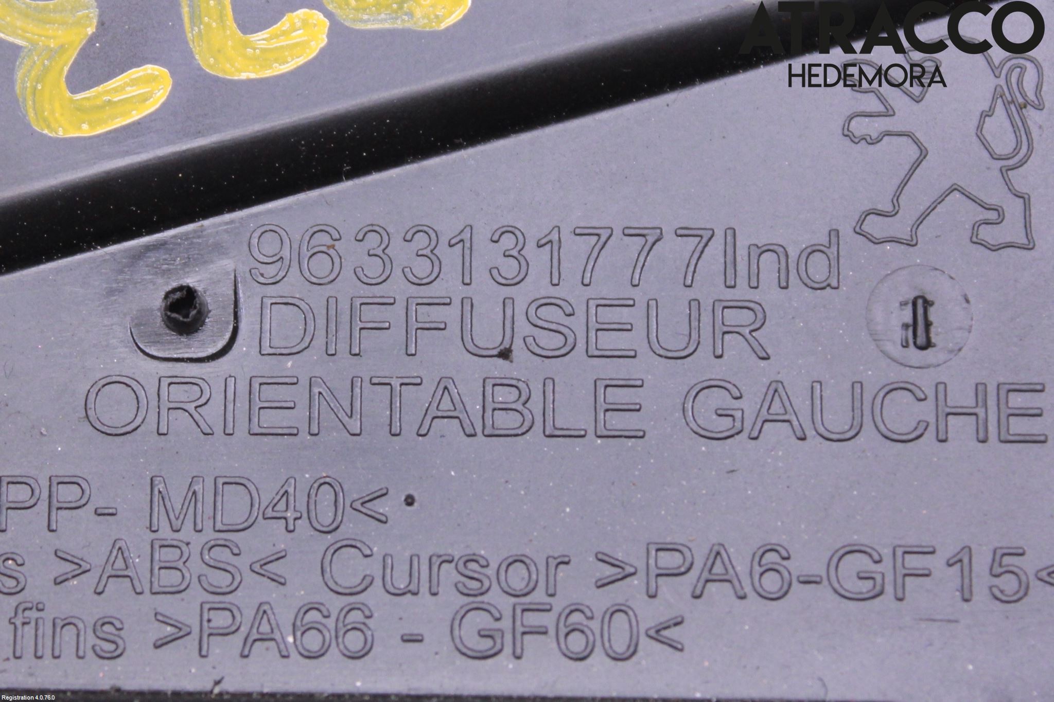 Peugeot PEUGOT 208 16-19 Defrosterkanal-Munstycke