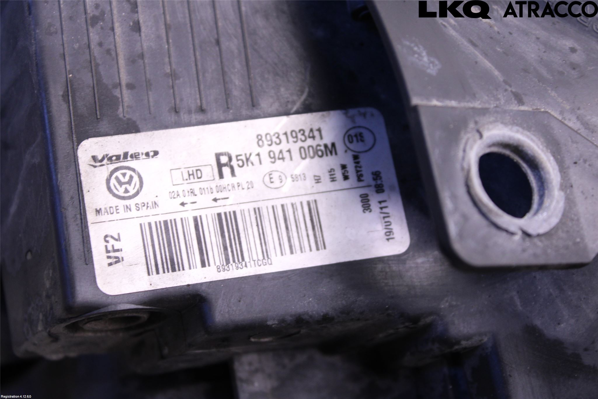 Volkswagen VW GOLF VI 09-13 Strålkastare Höger