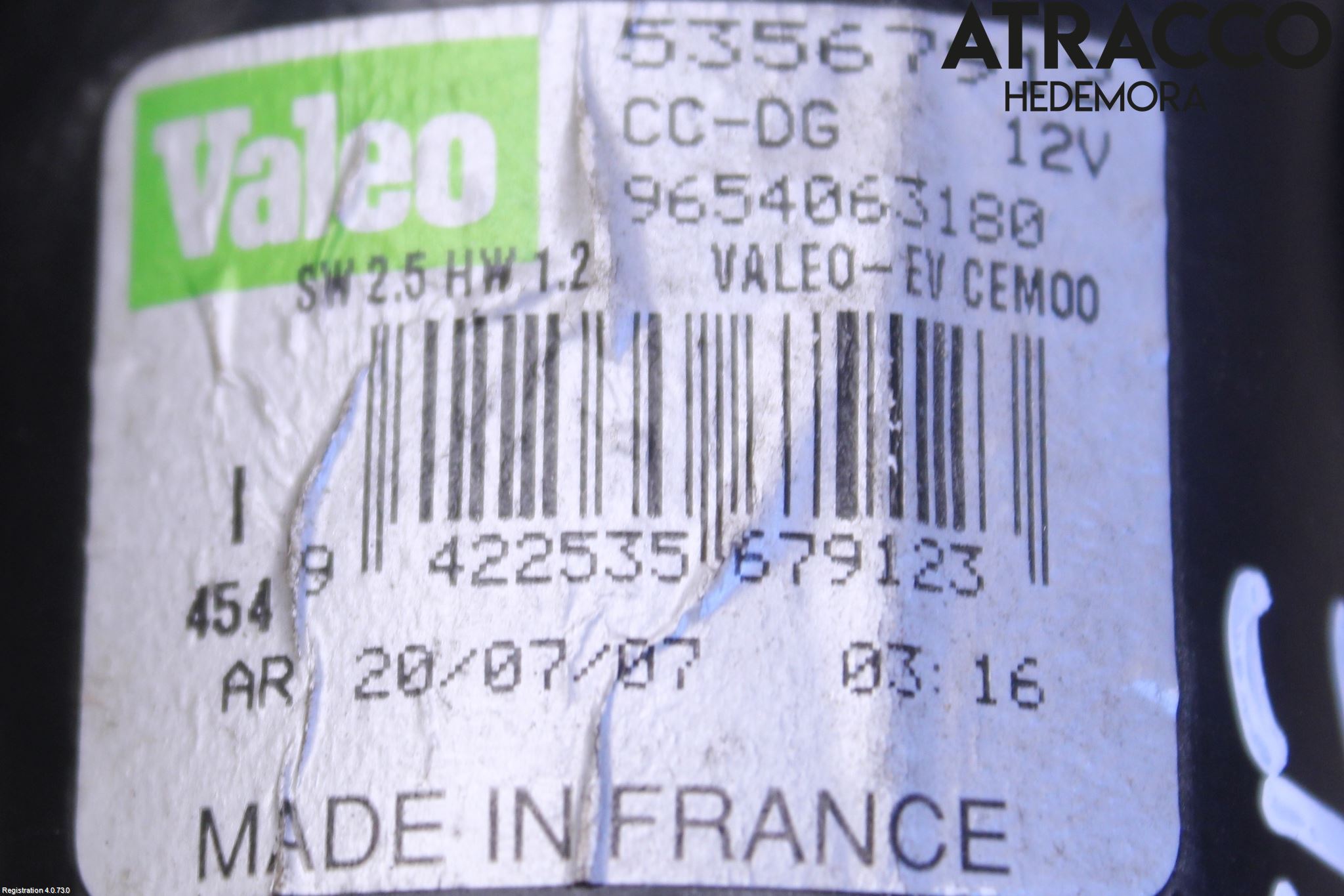 Citroen C4 GRAND PICASSO 07-13 Torkarmotor Vindruta