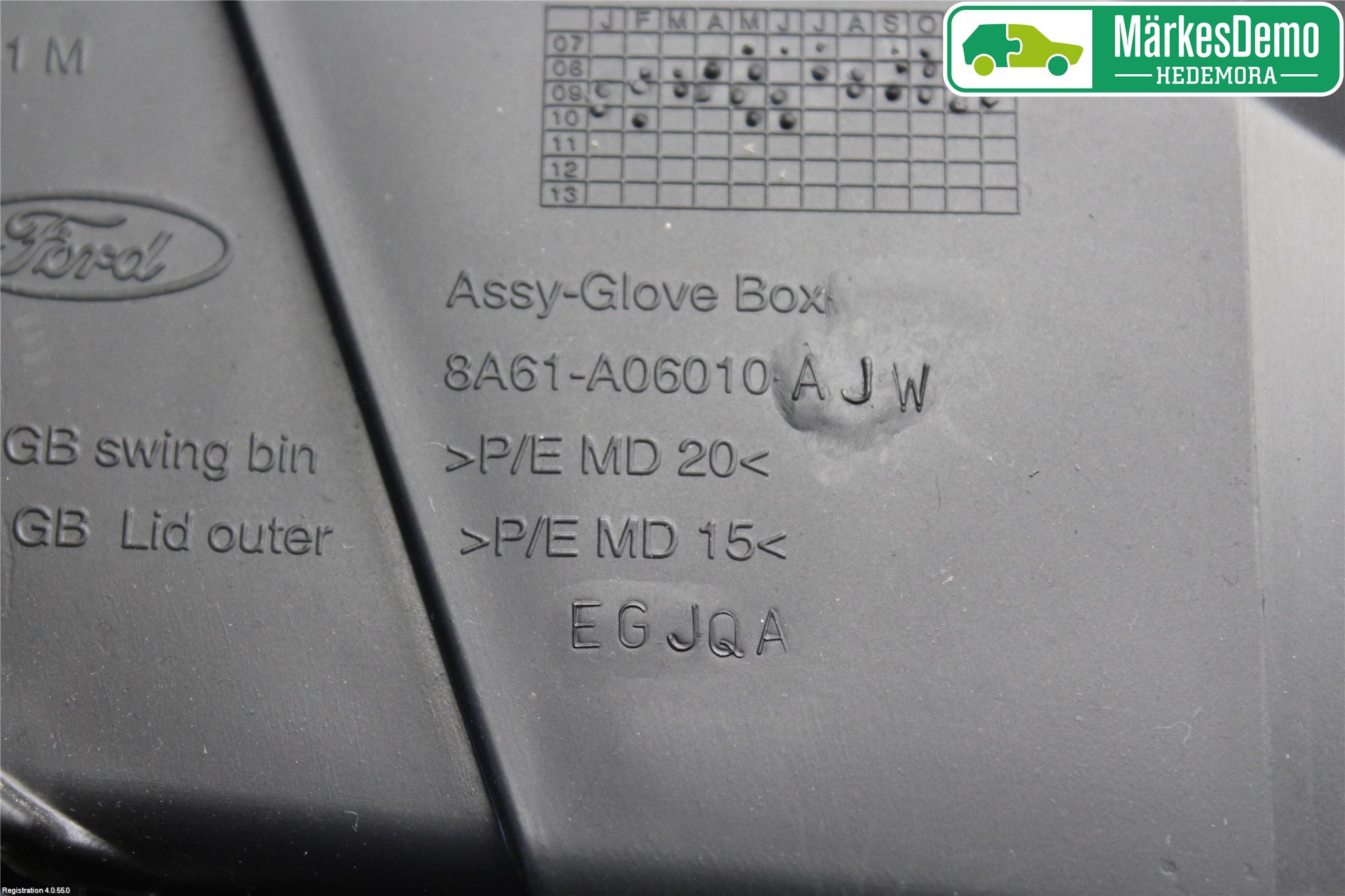 Ford FIESTA 09-12 Handskfack