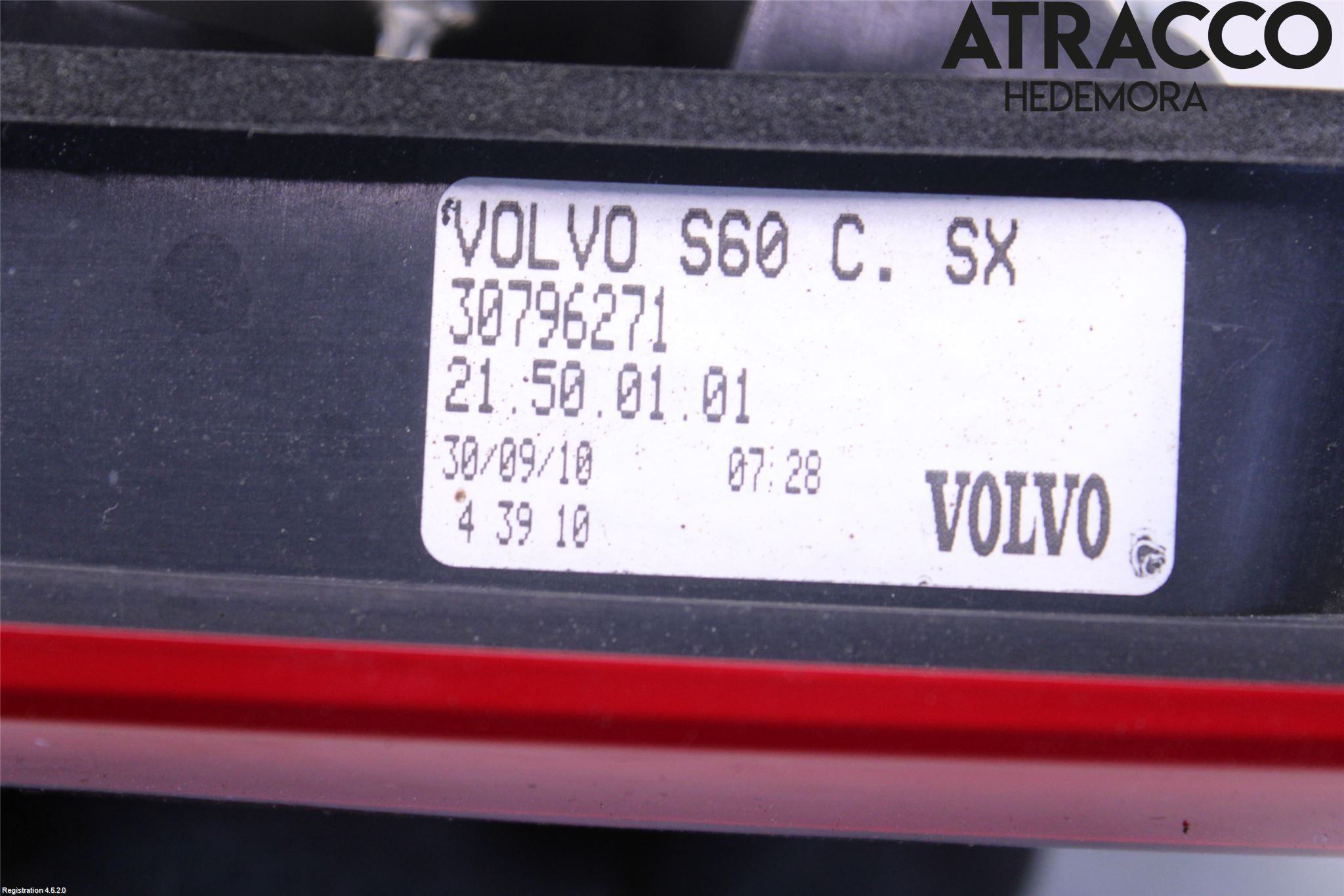 Volvo S60 11-13 Bakljus Lucka Vä