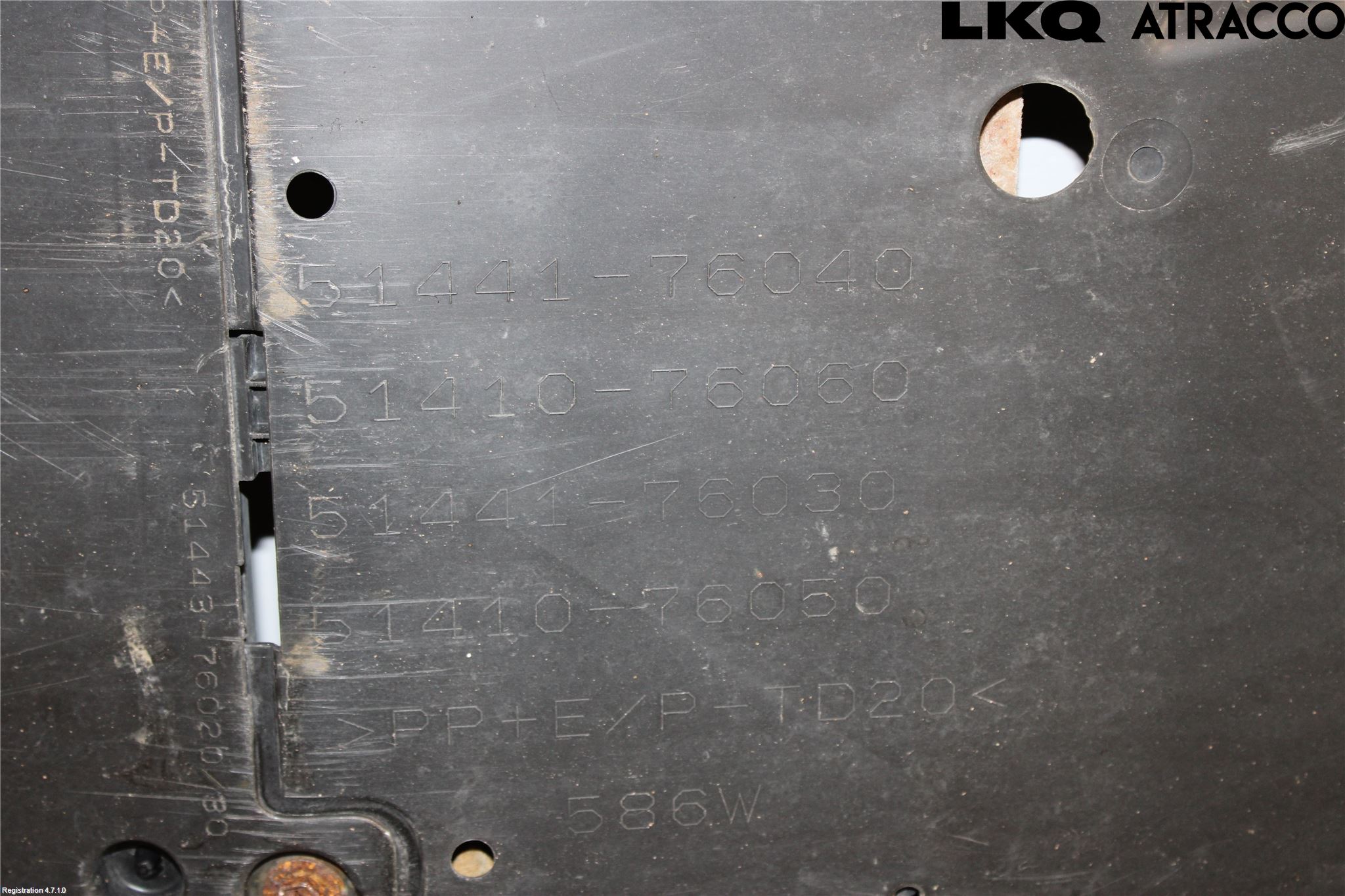 Lexus CT 200h Hasplåt Plåt-Plast