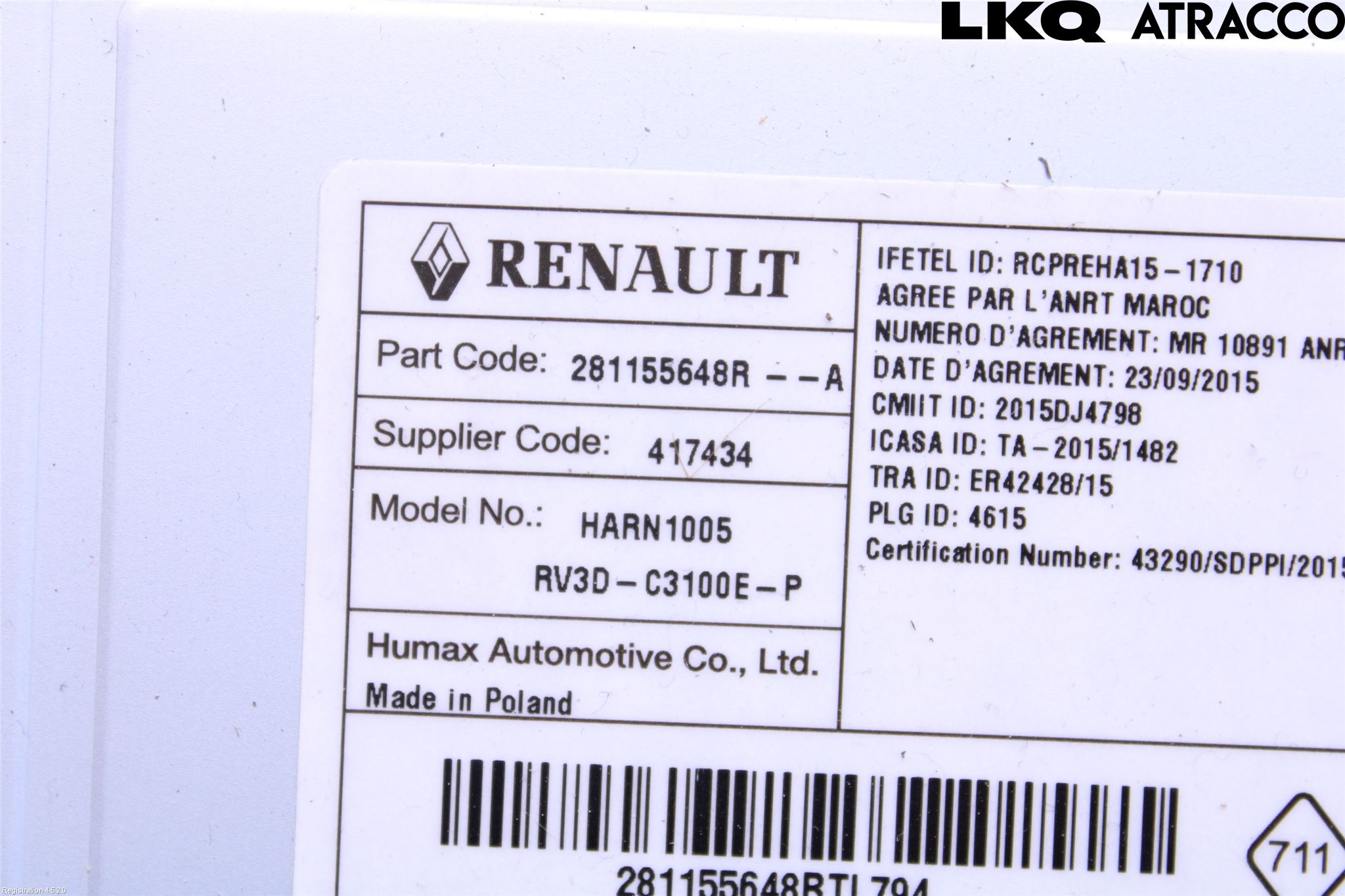Dacia DUSTER 18-24 Cd Radio - Multimediapanel