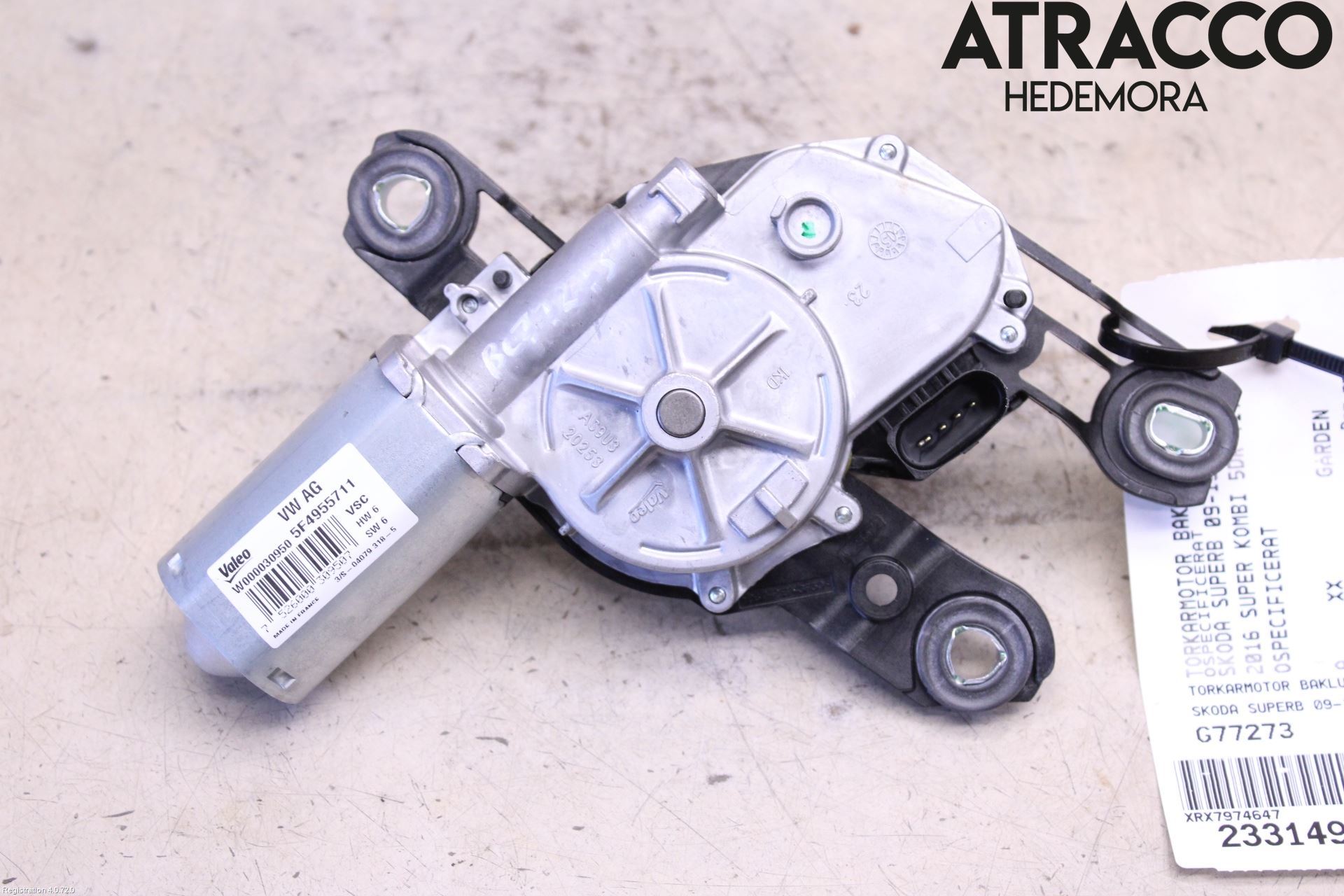 Skoda SUPERB 16-24 Torkarmotor Baklucka