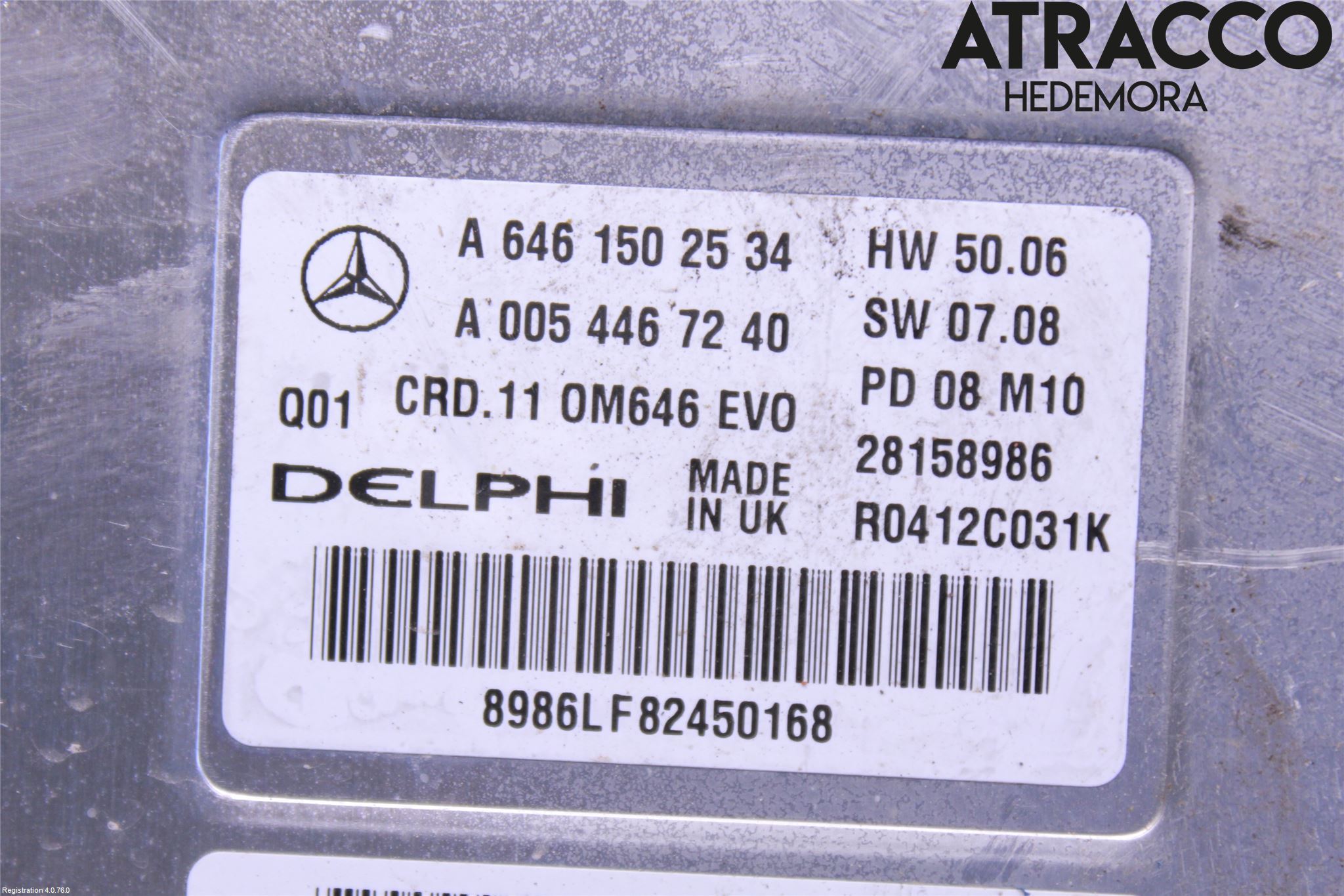 Mercedes-Benz MB C-KLASS (W204) 07-15 Styrenhet Insprut Bensin