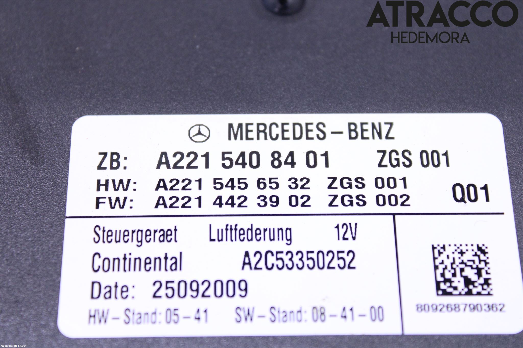 Mercedes-Benz MB S-KLASS (W221) 05-13 Styrenhet Fjädring