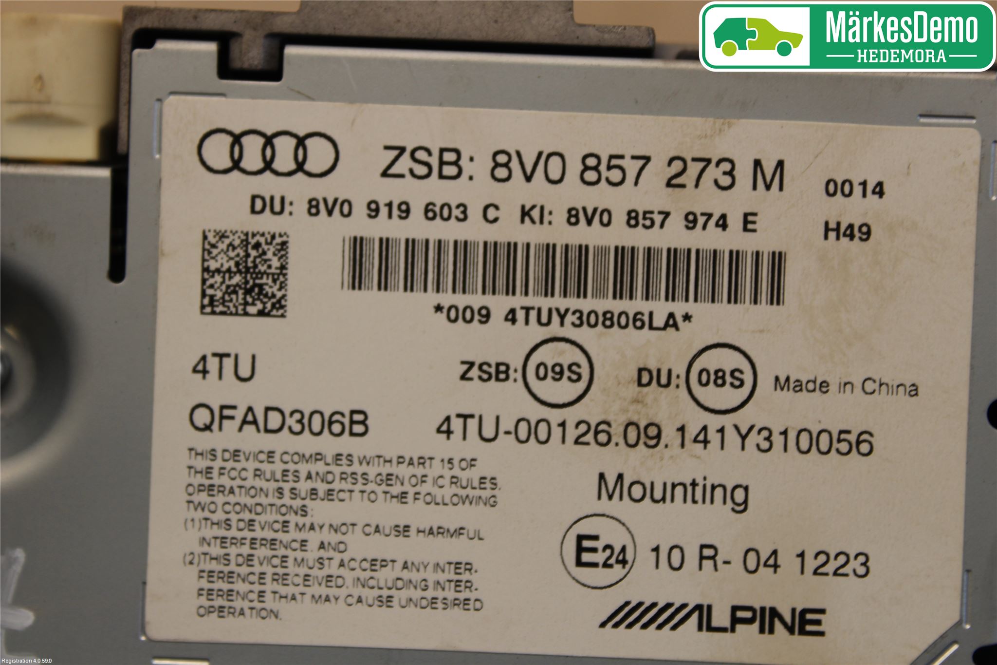 Audi A3/S3 8V 13-20 Multifunktionsdisplay