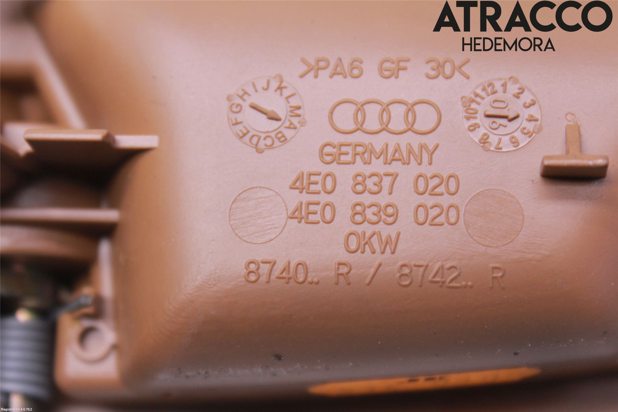 Audi A8/S8 4E  02-09 Dörrhandtag Inre Hö