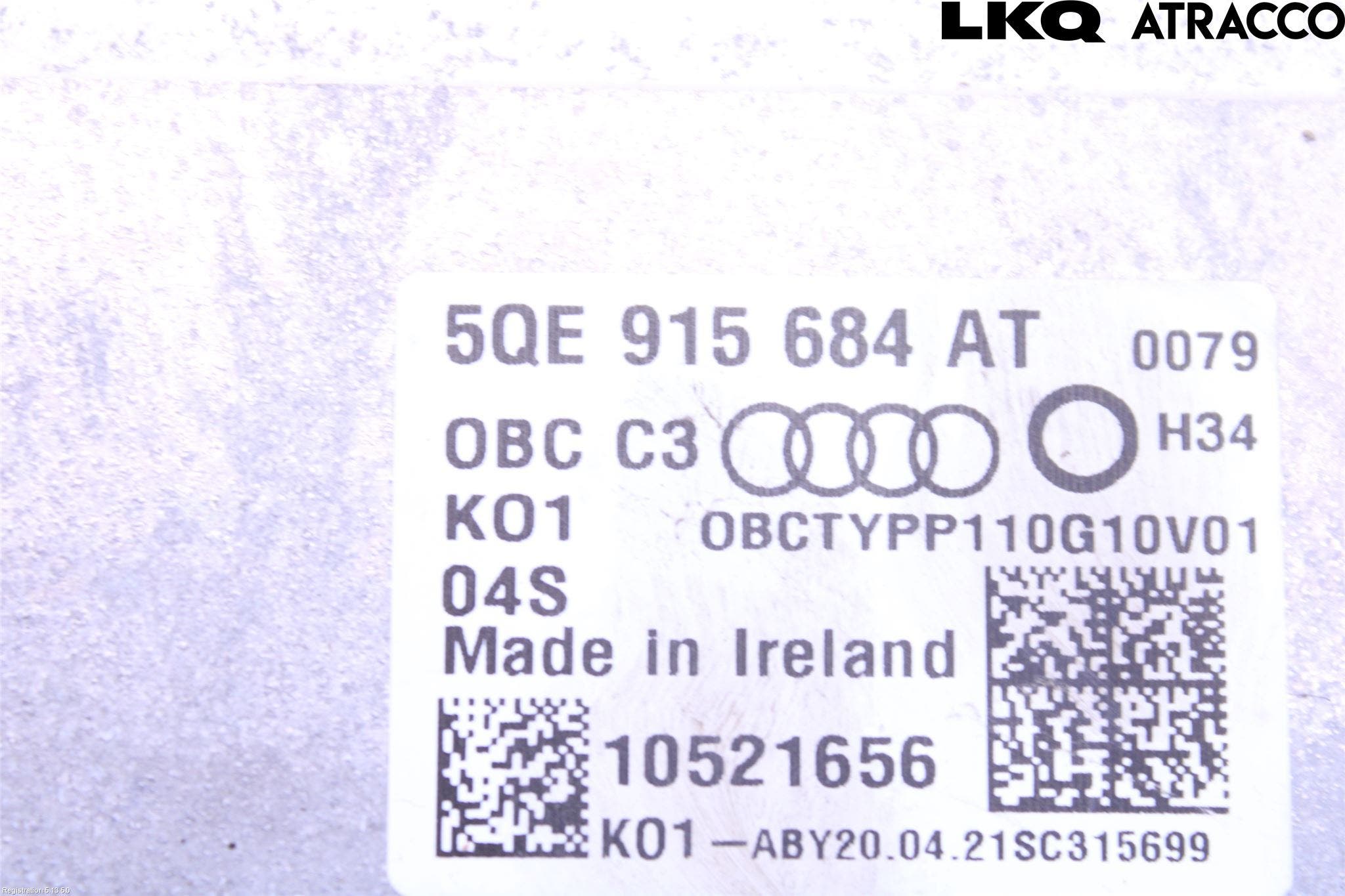 Audi E-TRON, S GE 19- Batteriladdare Högspänning