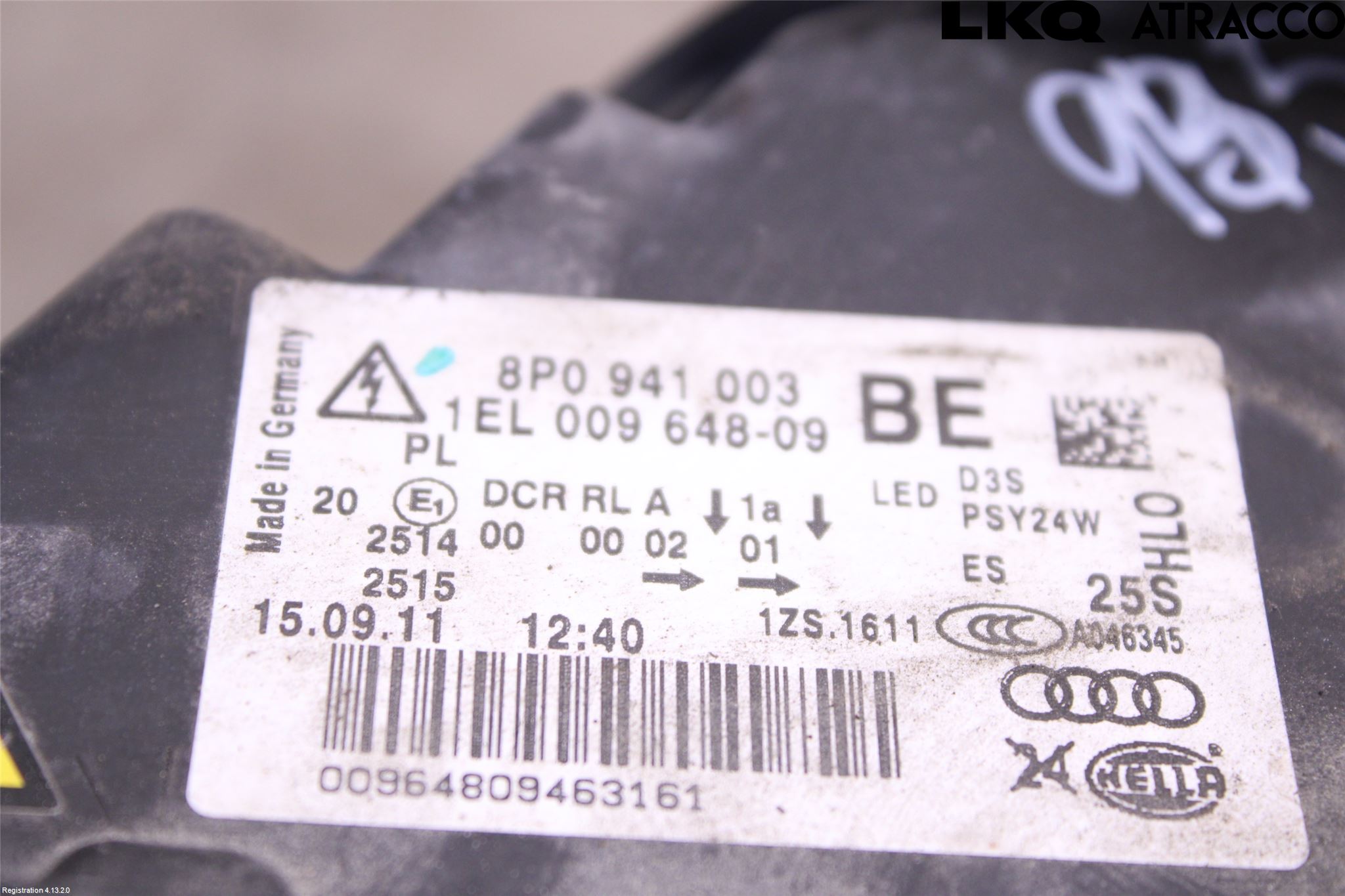 Audi A3/S3 05-13 Strålkastare Vänster