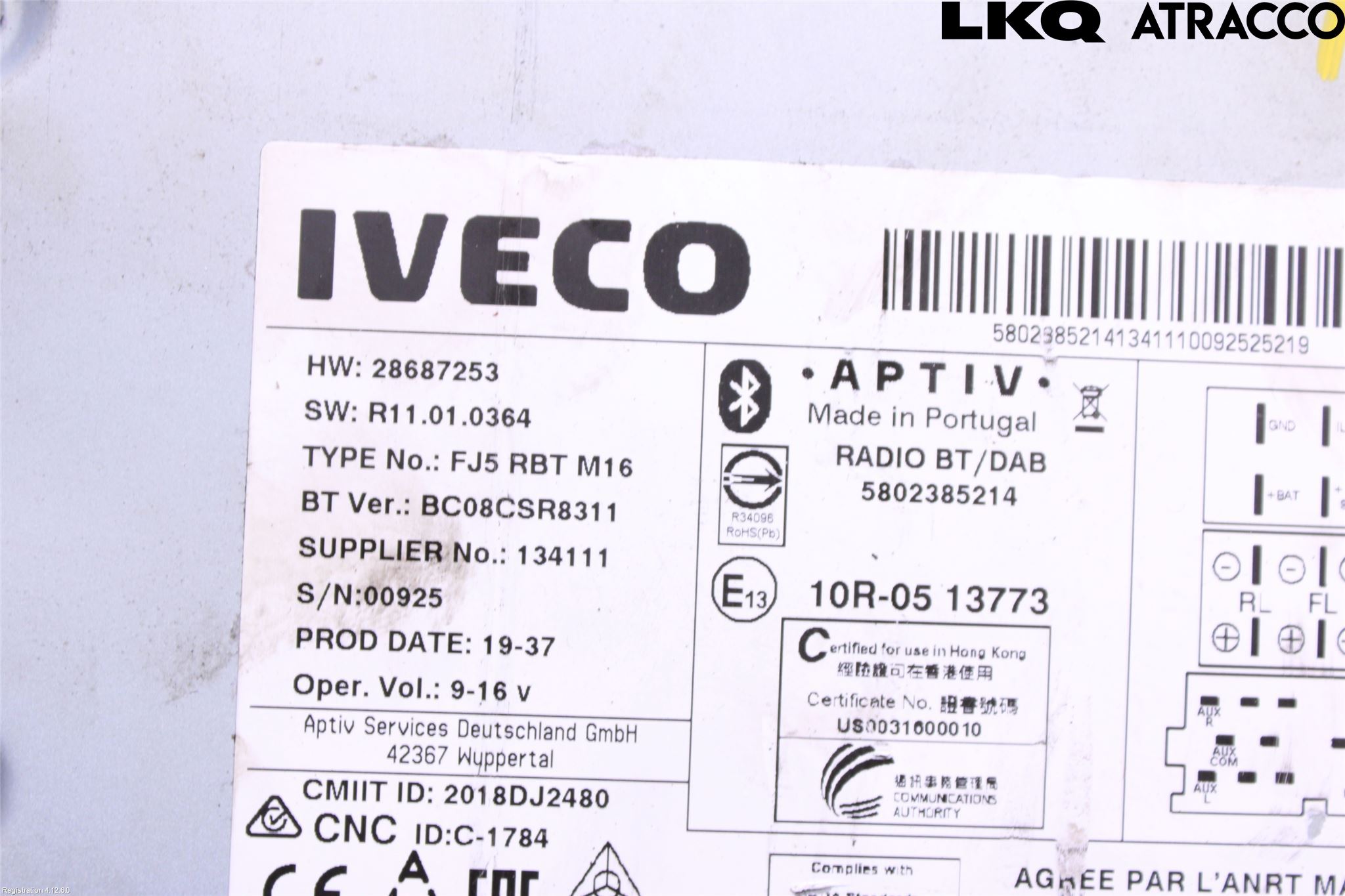 Iveco DAILY 14->> Cd Radio - Multimediapanel