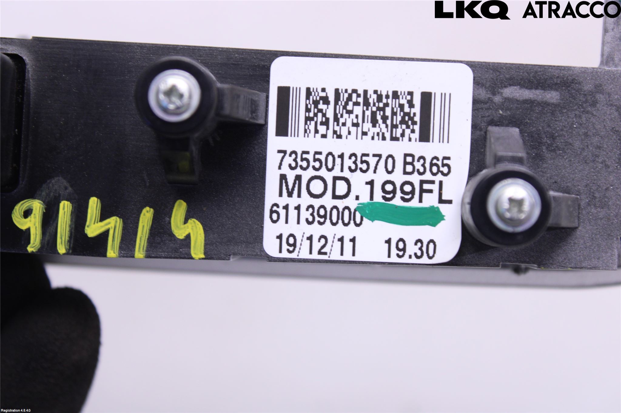 Fiat PUNTO EVO 10-12 Strömställare Varnings