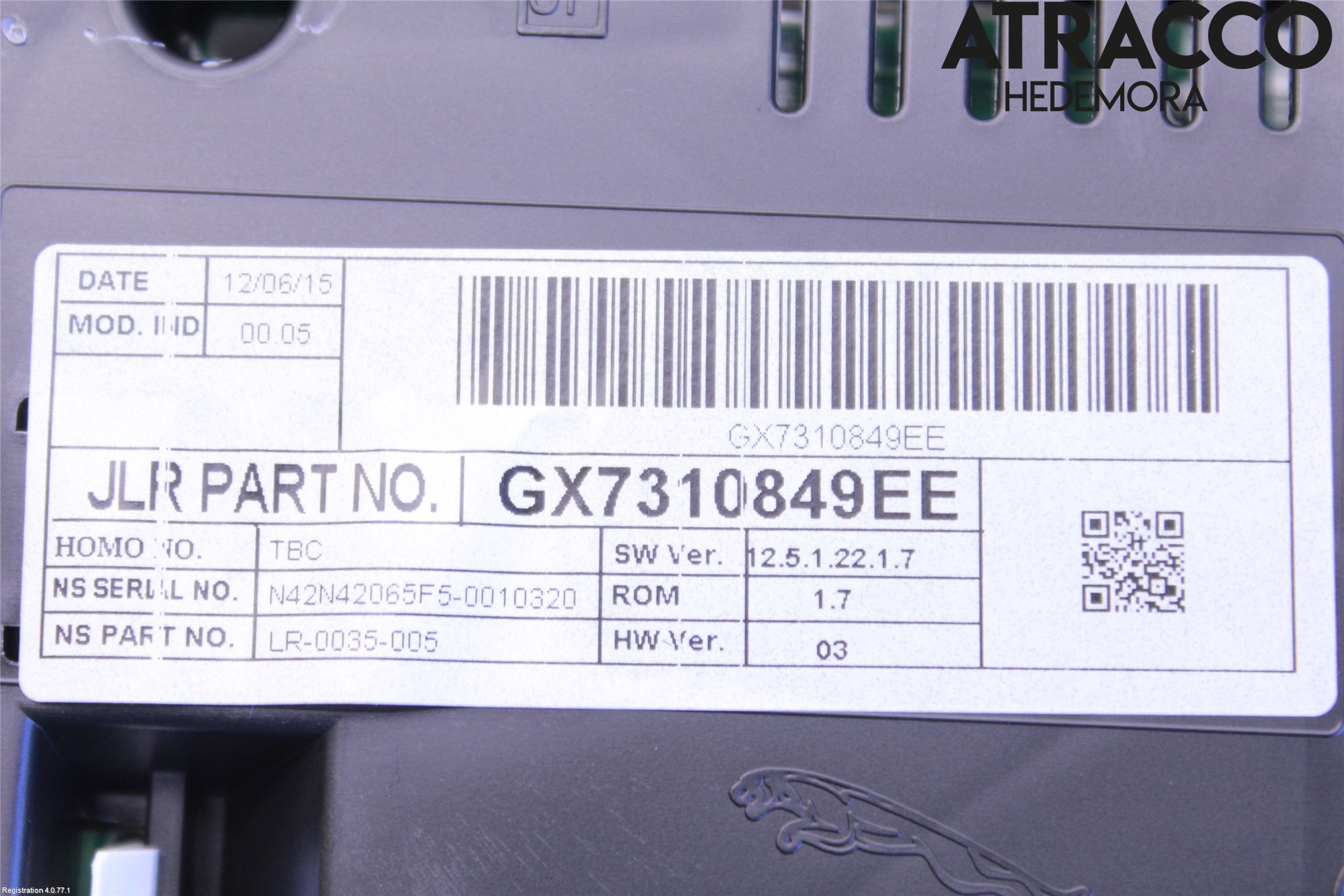Jaguar XE (X760) 15-24 Instrument Komb