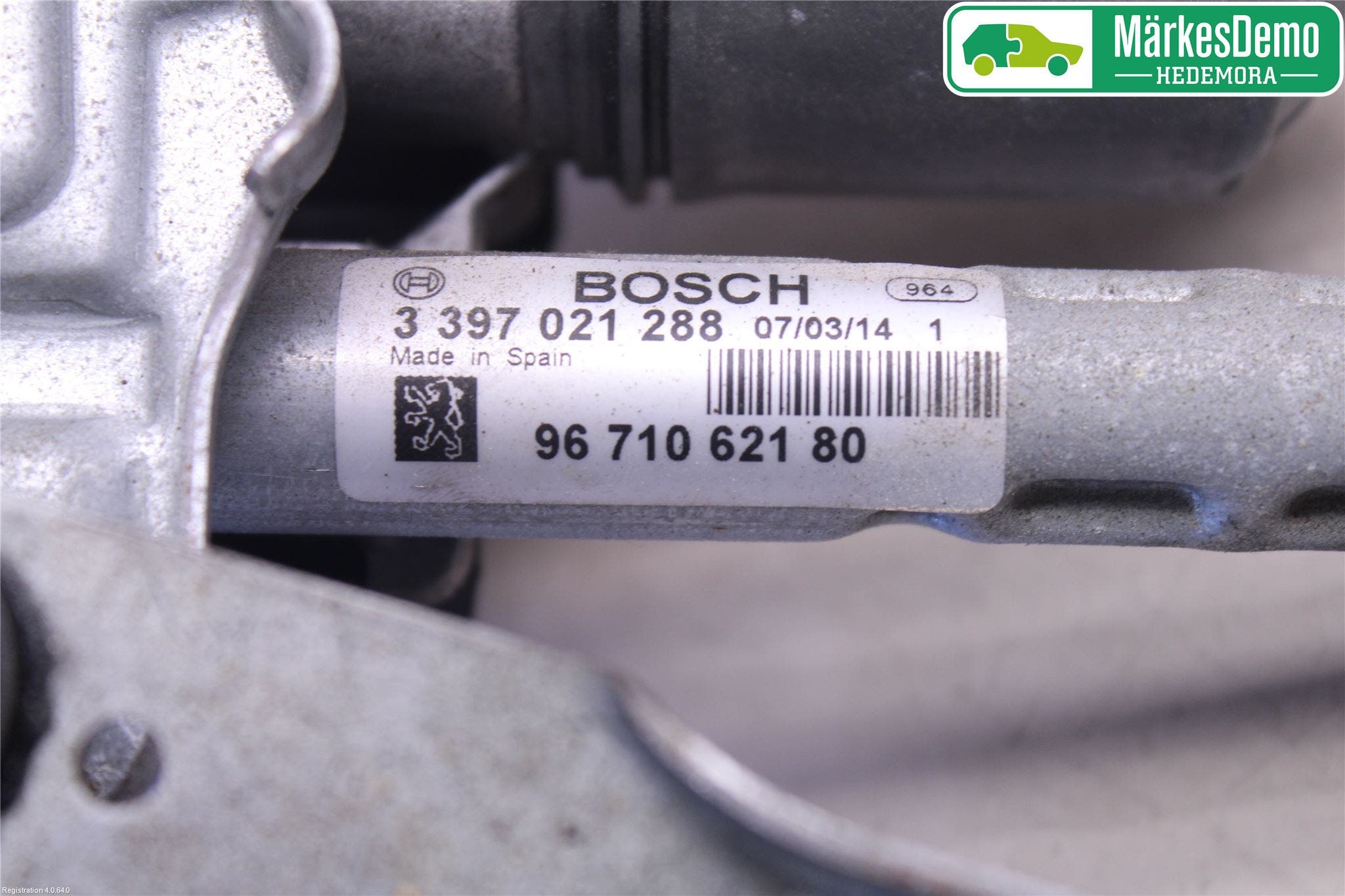 Peugeot 3008 09-16 Torkarmotor Vindruta