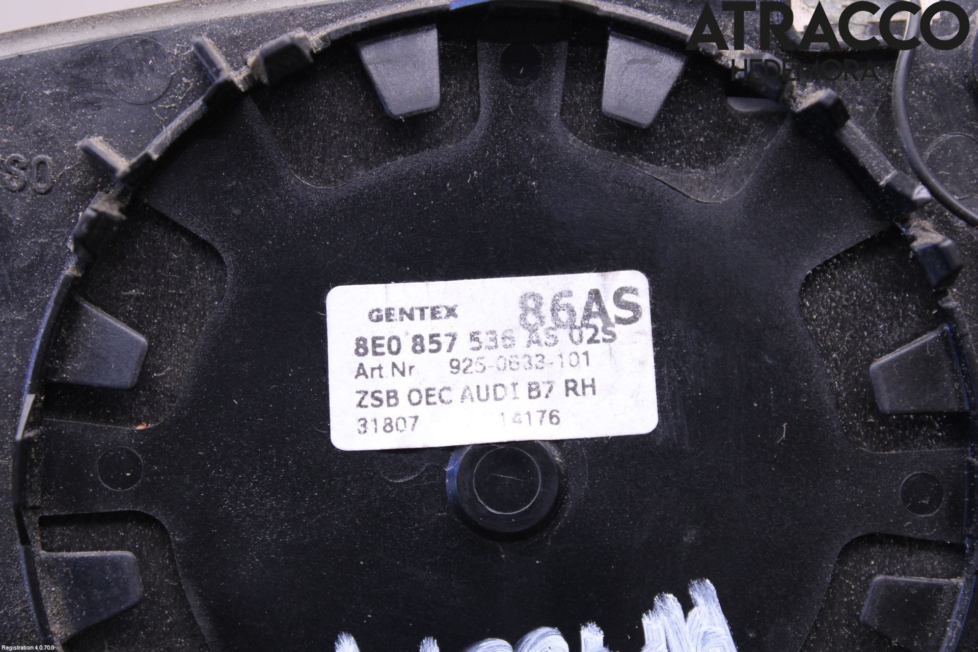 Audi A4/S4 05-07 Spegelglas Hö