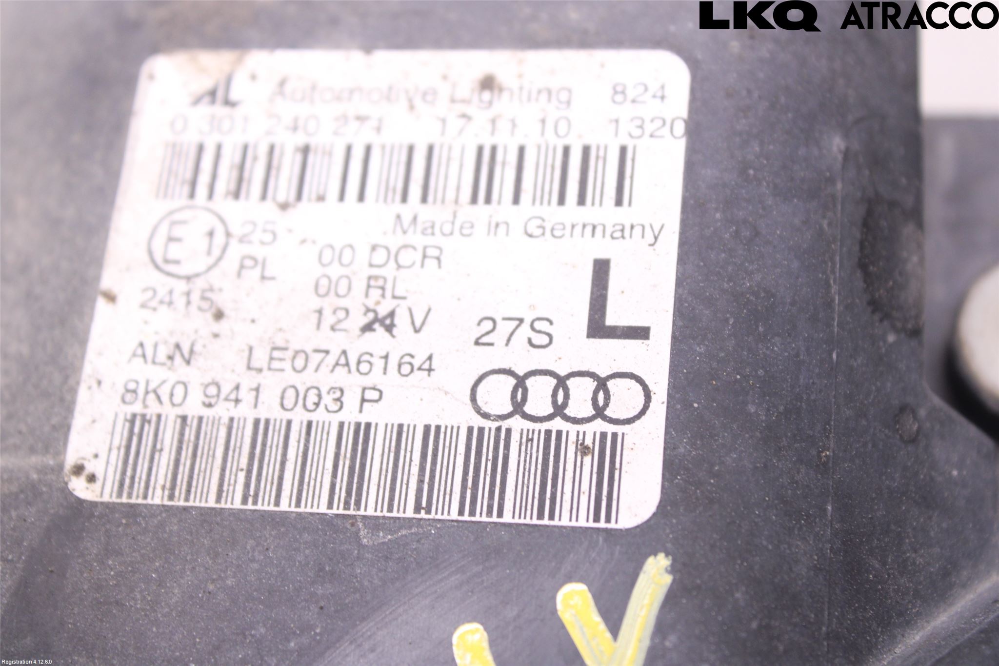 Audi A4/S4 08-11 Strålkastare Vänster