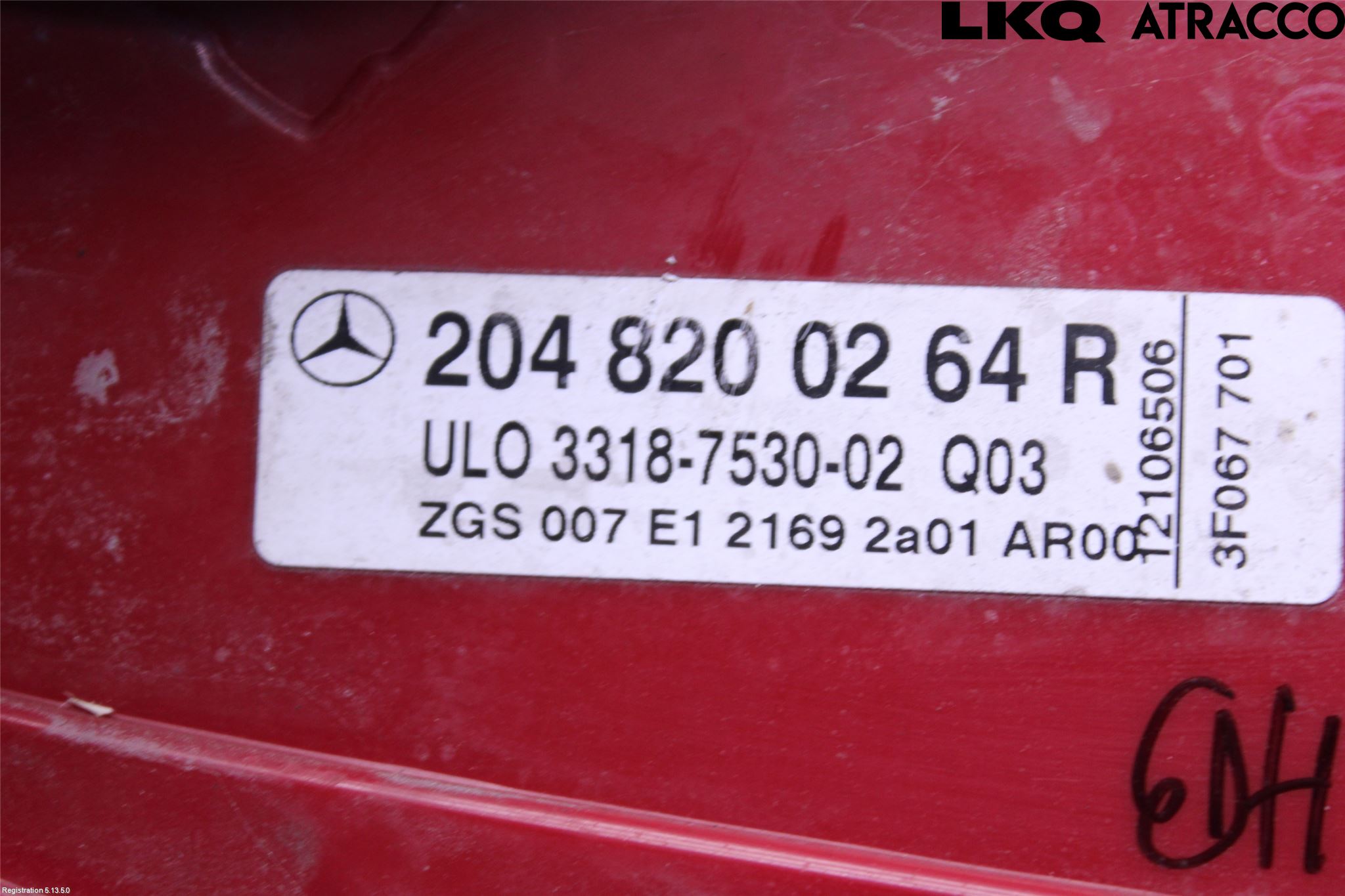 Mercedes-Benz MB C-KLASS (W204) 07-15 Bakljus Höger