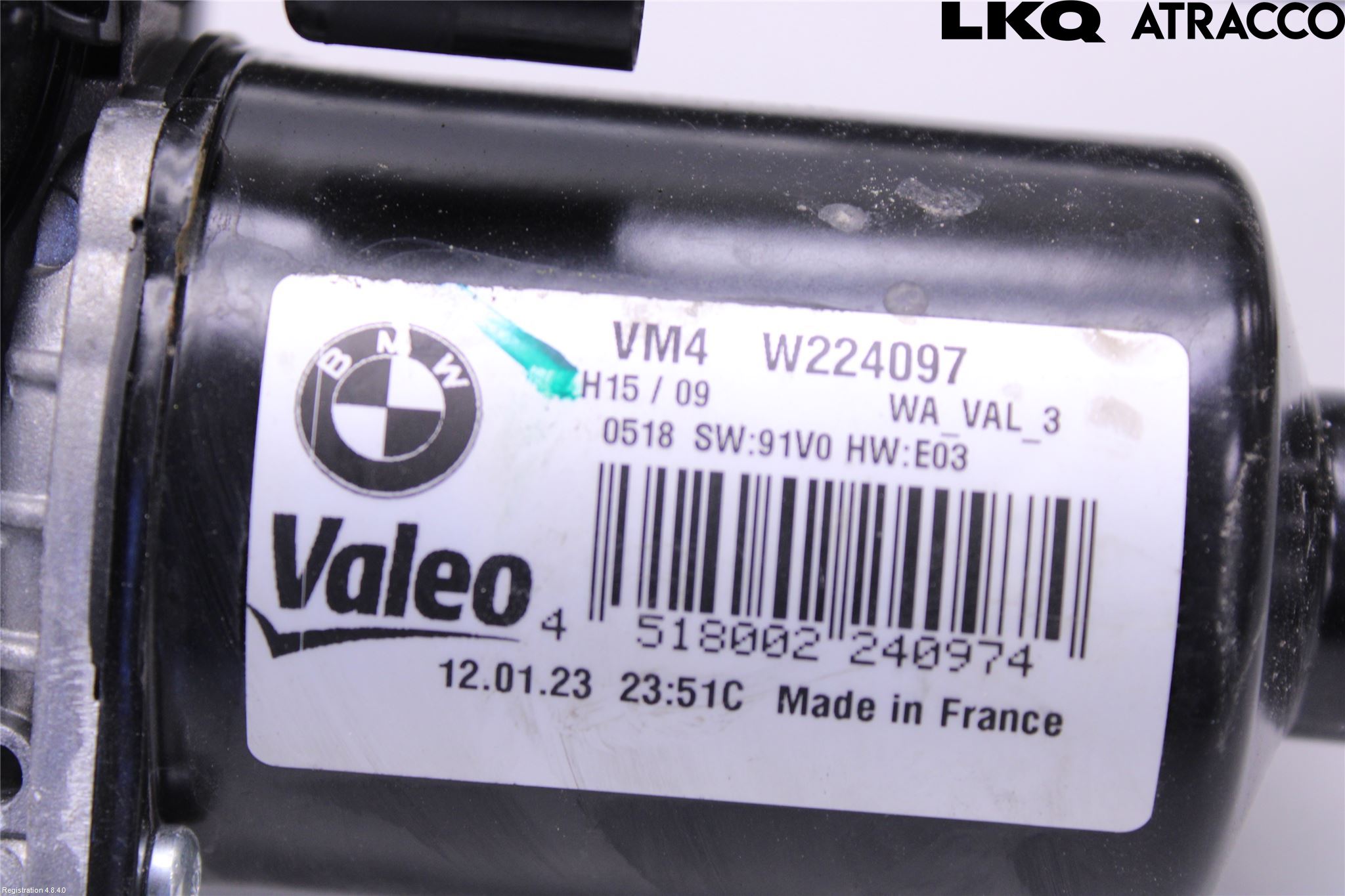 BMW 5 G30/G31/F90 17-23 Torkarmekanism Vindruta