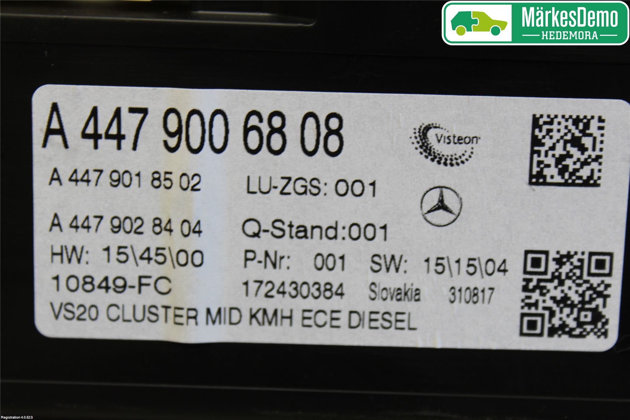 Mercedes-Benz MB VITO/V-KLASS (W640,W447,W448) 14- Instrument Komb