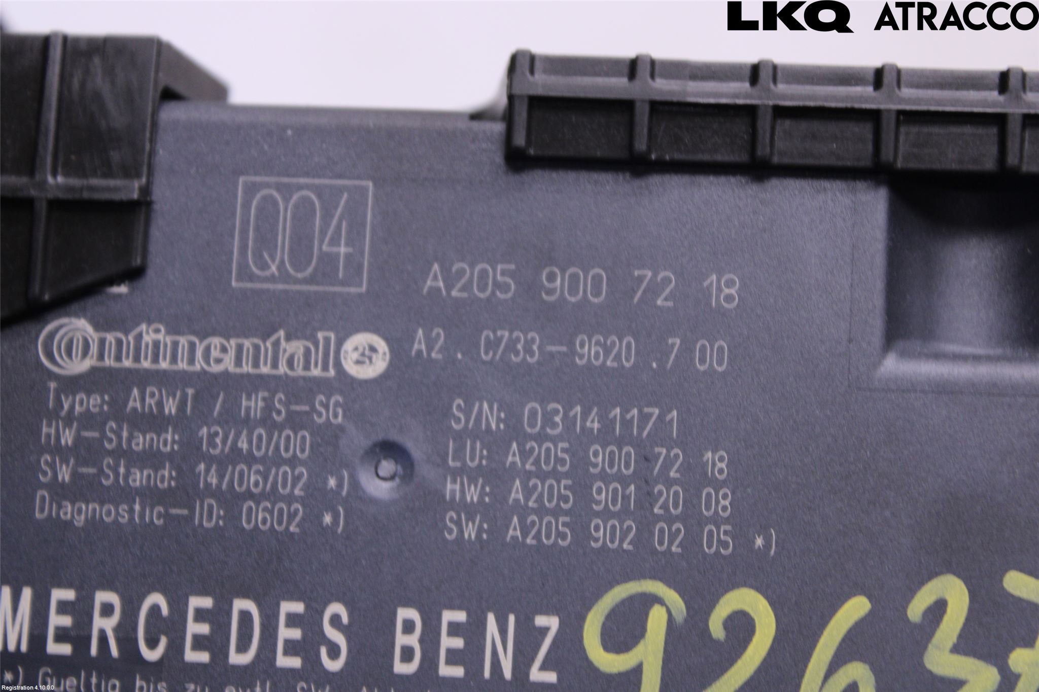 Mercedes-Benz MB C-KLASS (W205) 14-21 Styrenhet Baklucka