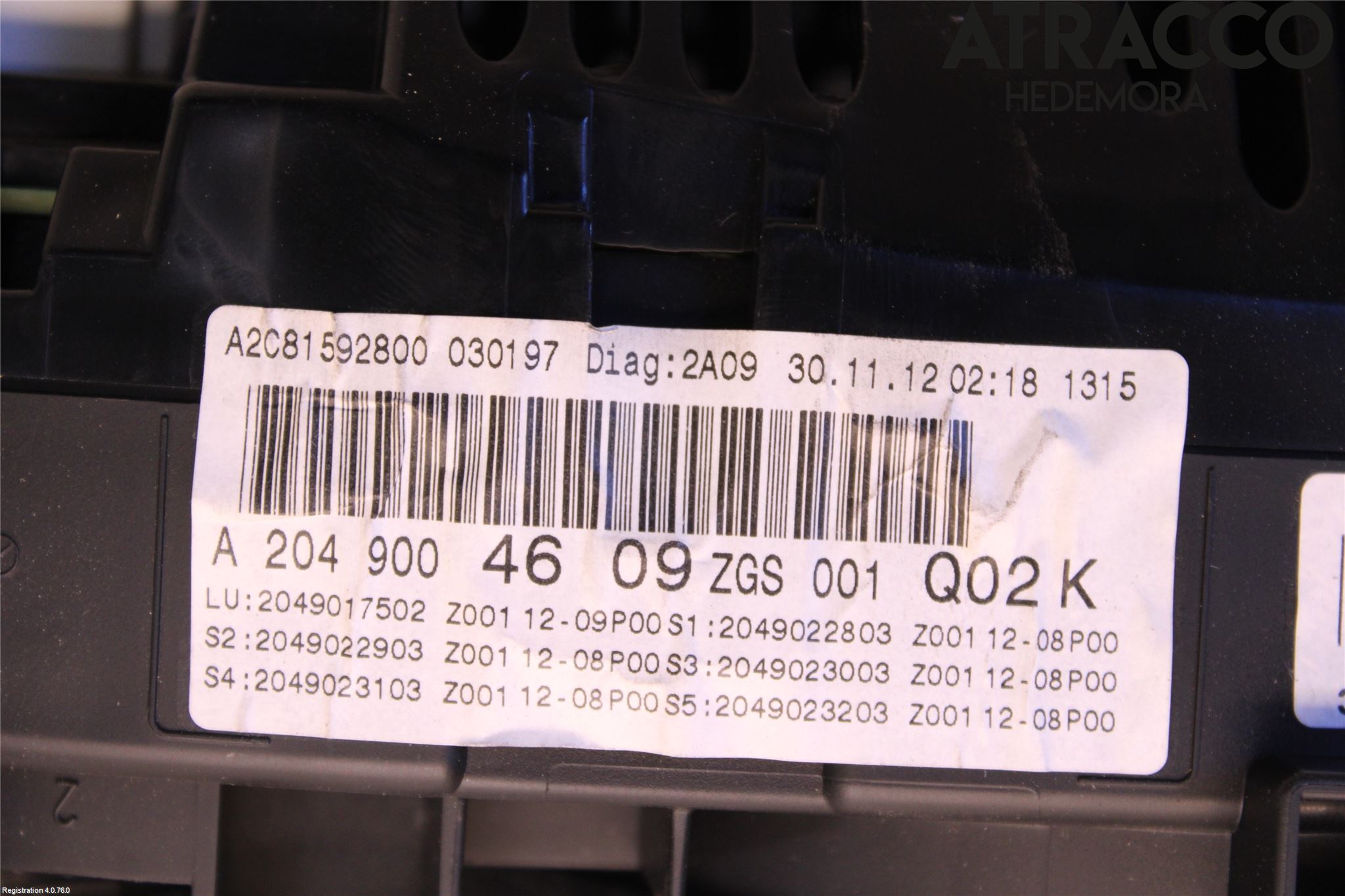 Mercedes-Benz MB C-KLASS (W204) 07-15 Instrument Komb