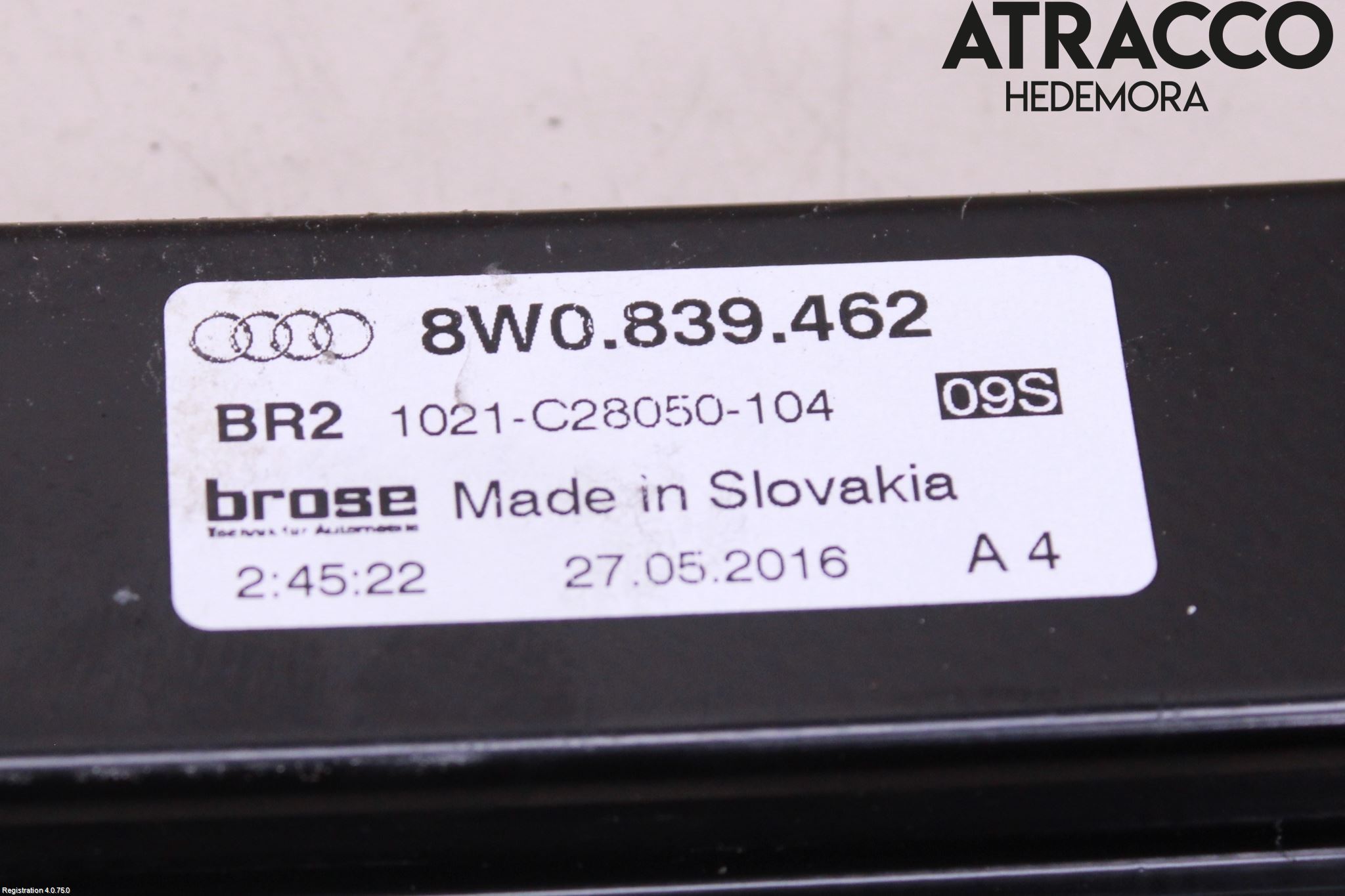 Audi A4/S4 B9 16-19 Fönsterhiss El Kompl