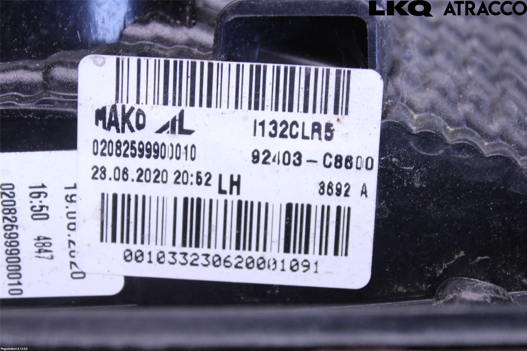 Hyundai i20 GB 15-20 Bakljus Lucka Vä