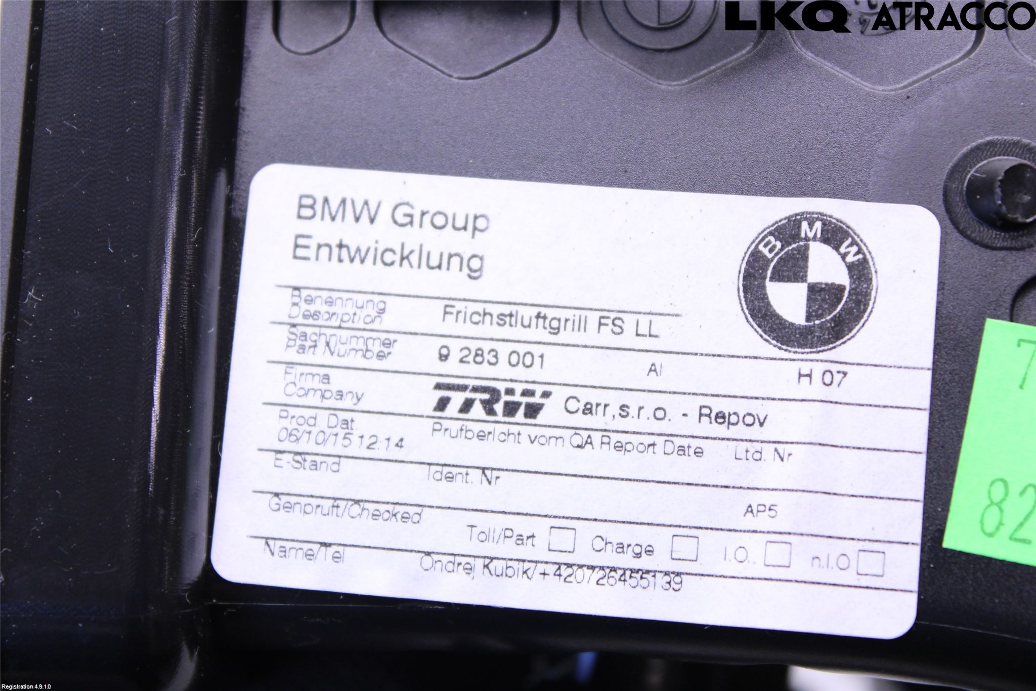 BMW i3 I01 13-22 Defrosterkanal-Munstycke