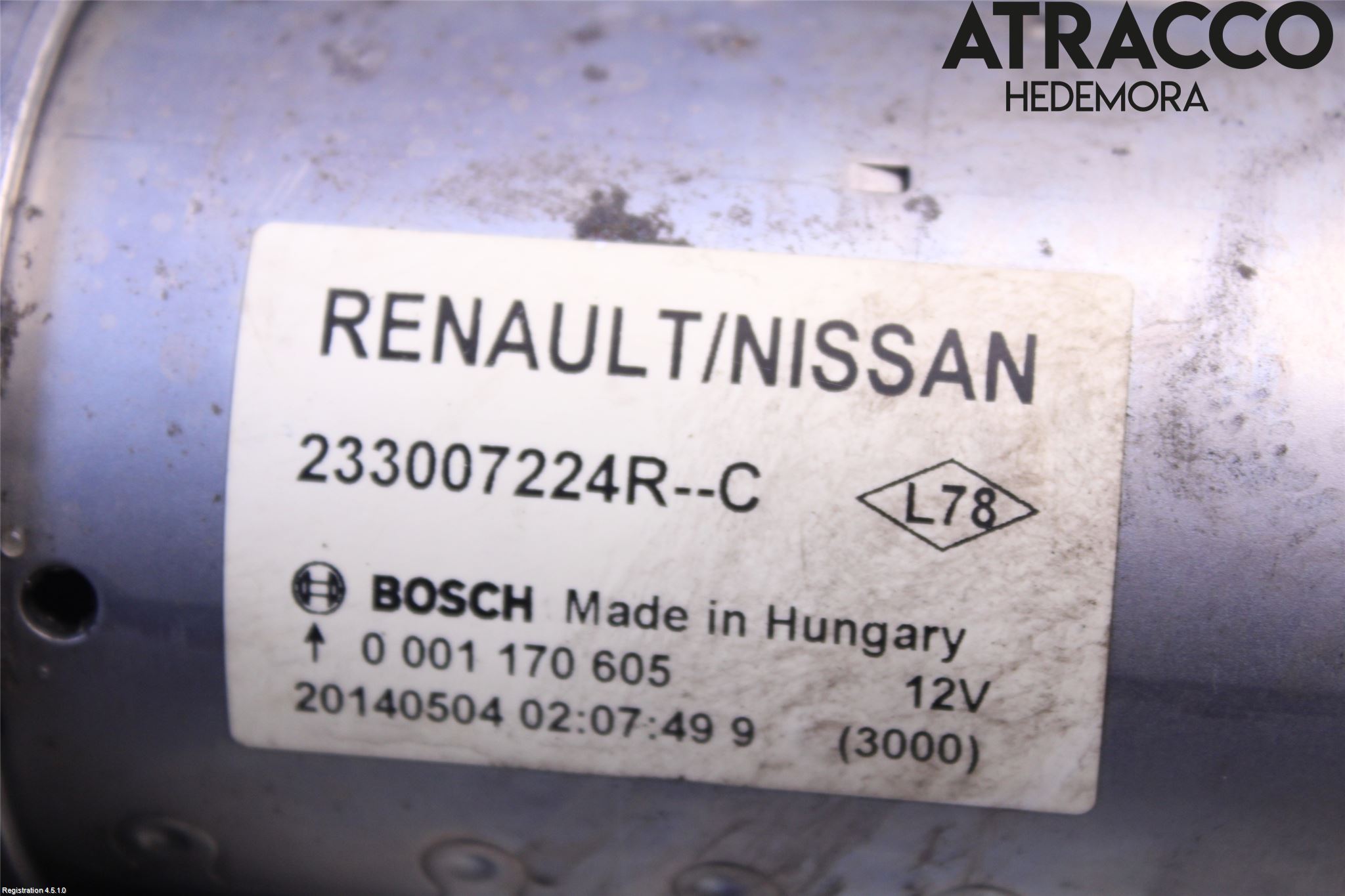 Nissan QASHQAI 14-17 Startmotor Diesel