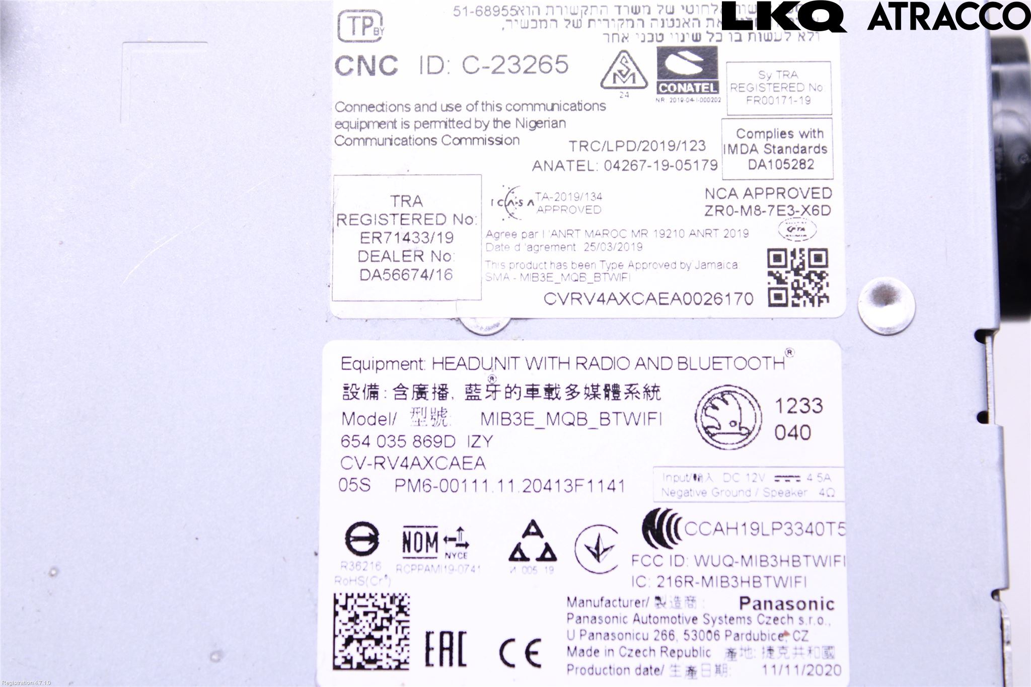 Skoda SCALA 19- Cd Radio - Multimediapanel