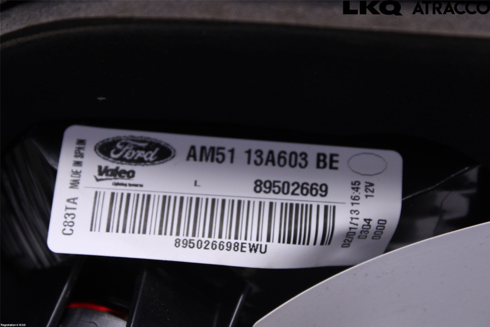 Ford C-MAX II  11-14 Bakljus Lucka Vä