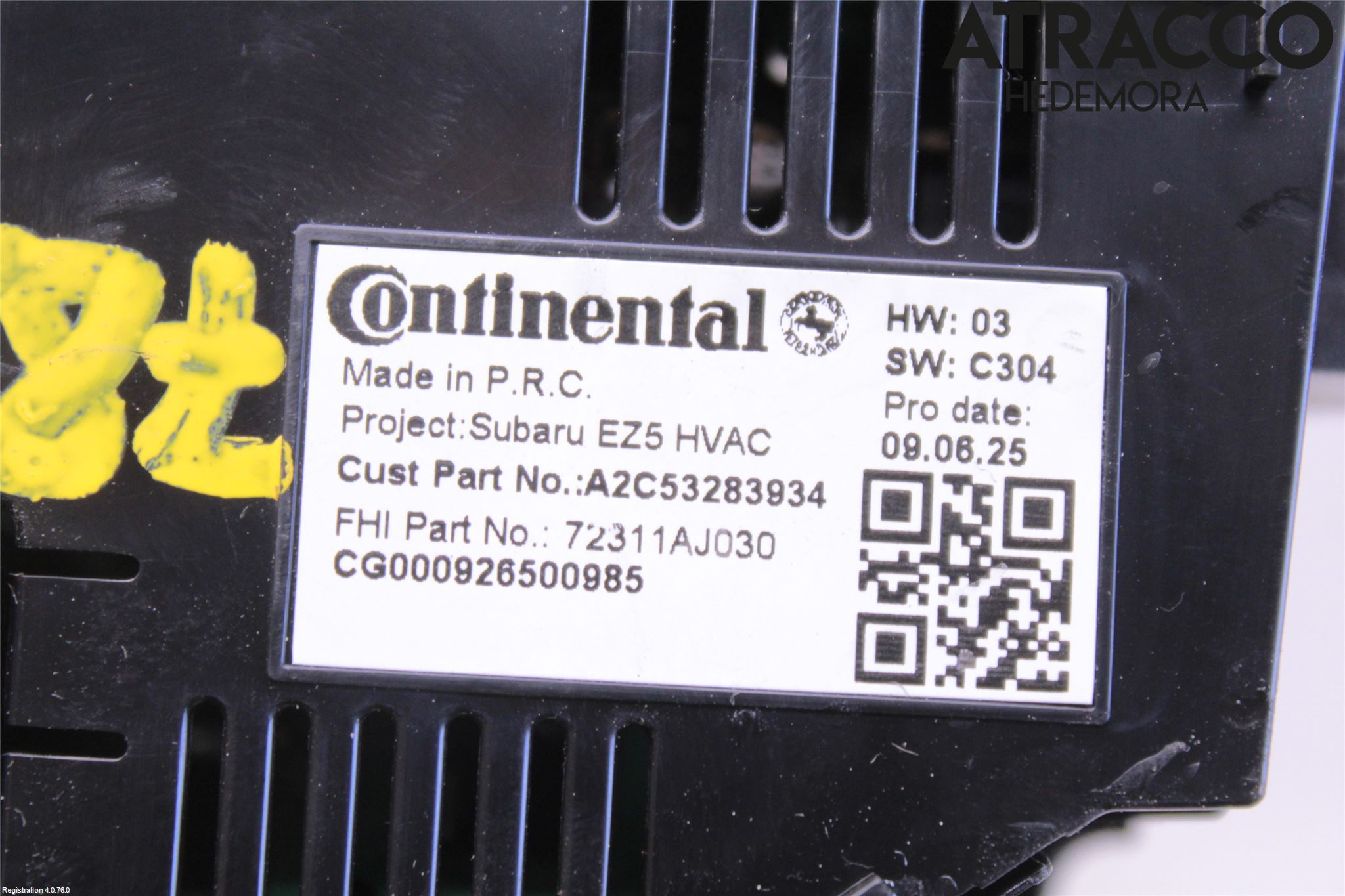 Subaru LEGACY 10-14 Ac Styrenhet Ac Manöveren