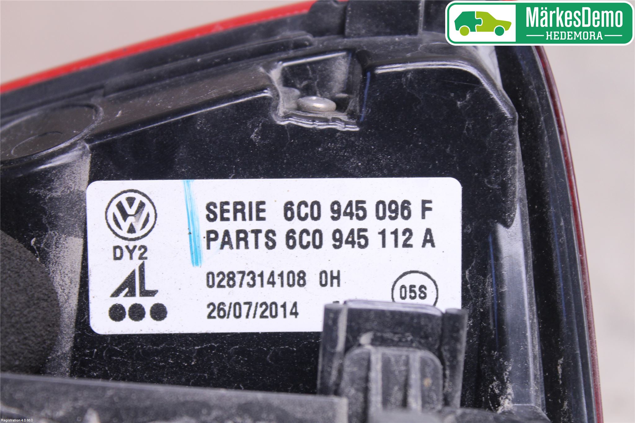 Volkswagen VW POLO 10-17 Bakljus Höger