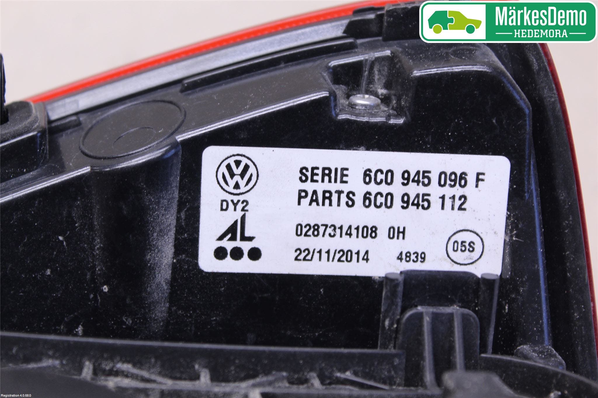 Volkswagen VW POLO 10-17 Bakljus Höger