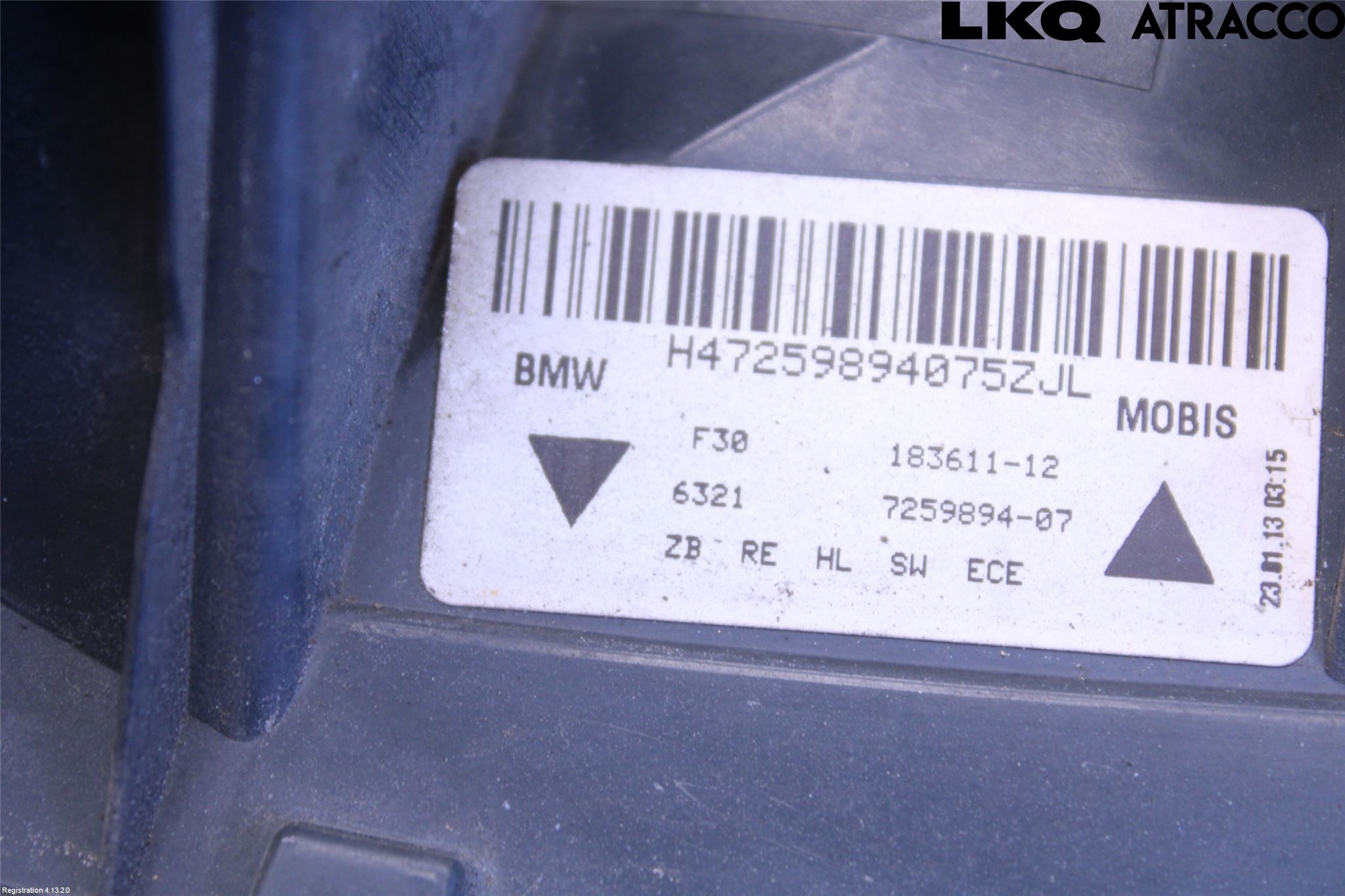BMW 3 F30/F31/F80 12-19 Bakljus Höger