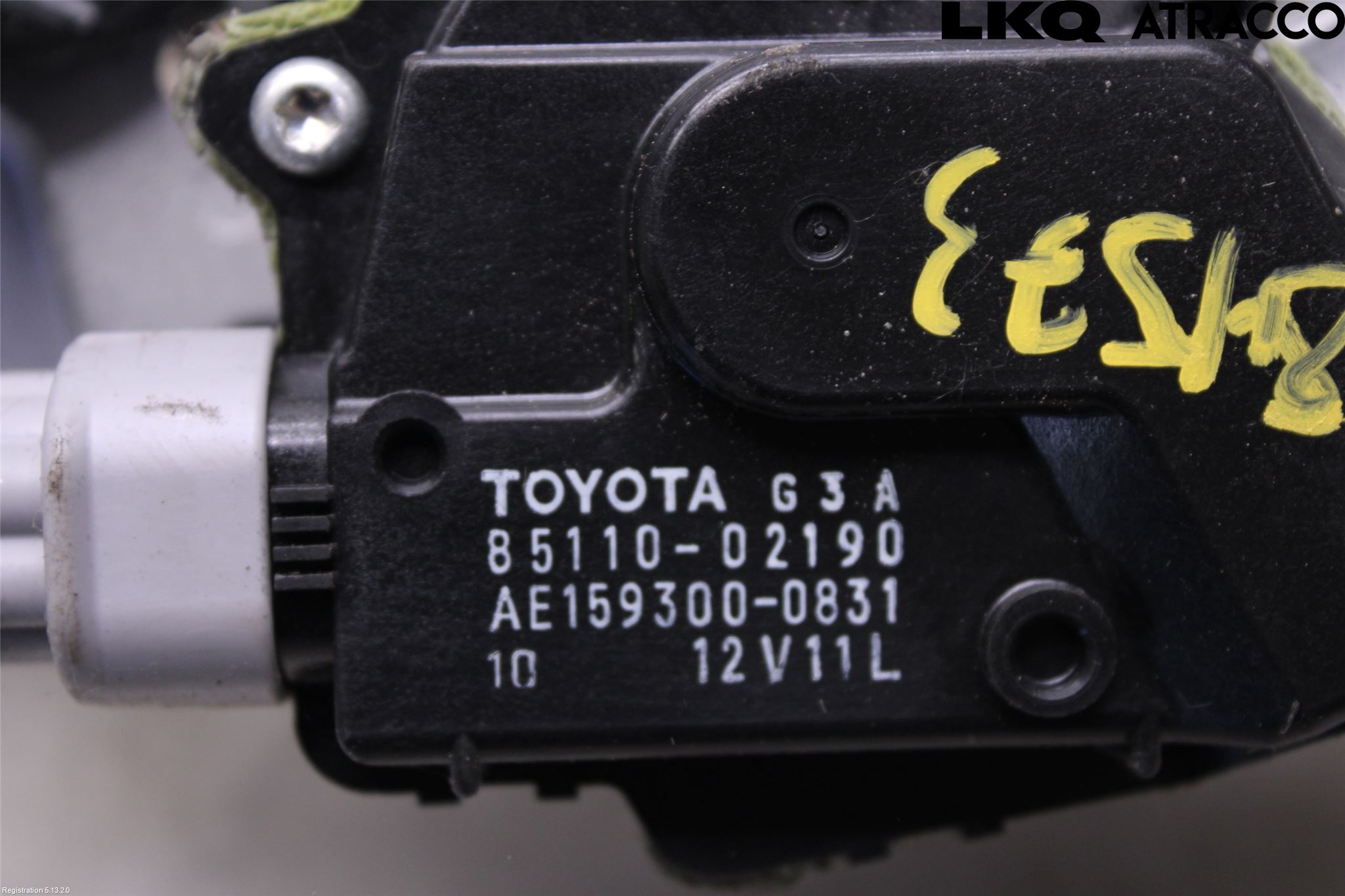 Toyota AURIS 10-12 Torkarmekanism Vindruta