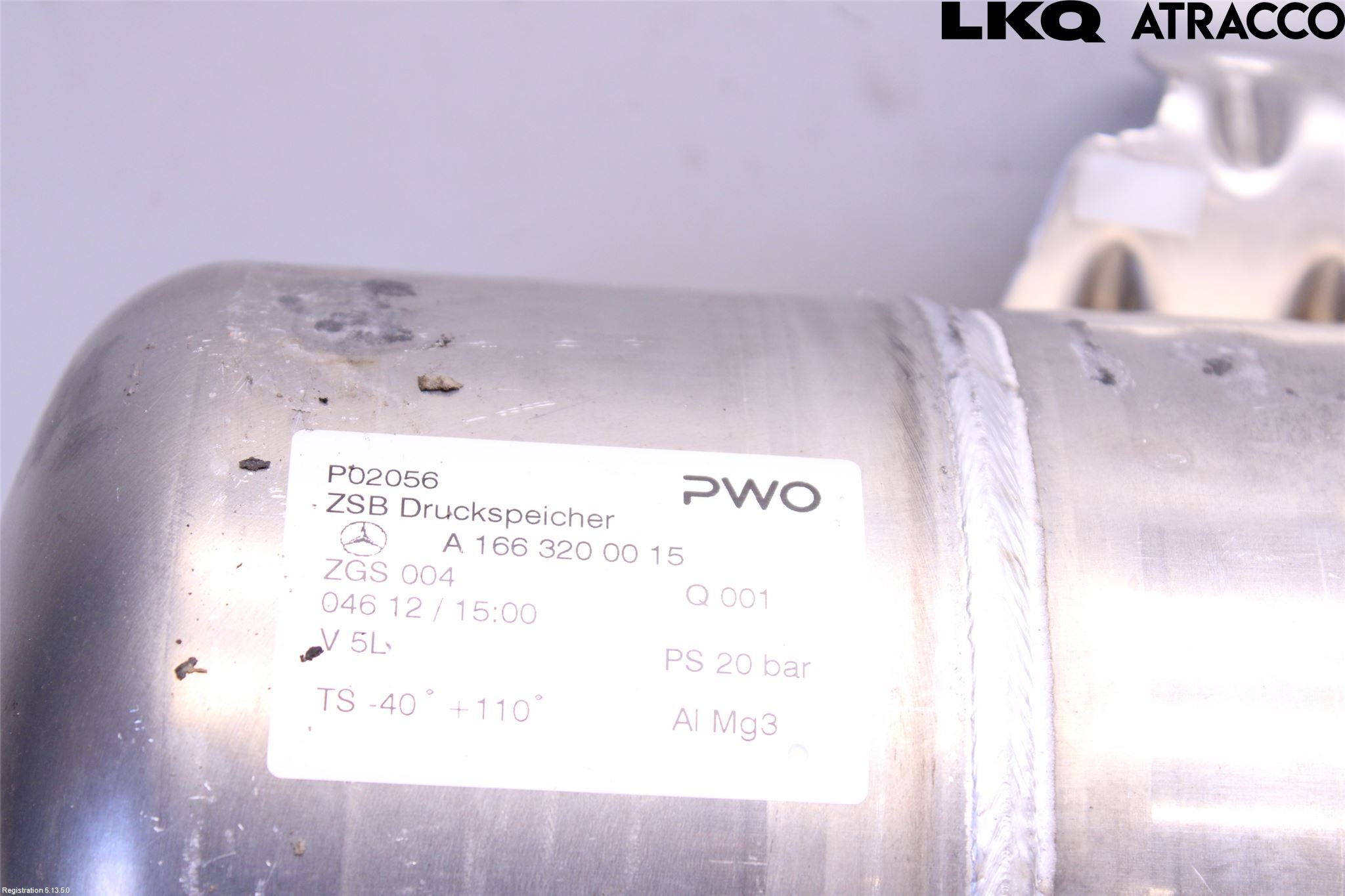 Mercedes-Benz MB ML/GLE-KLASS (W166) 12-18 Nivå/Luftförändring Trycktank