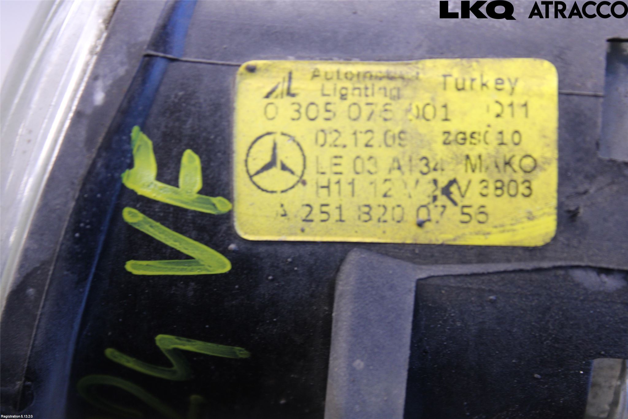 Mercedes-Benz MB C-KLASS (W204) 07-15 Dimljus-Varselljus Fram