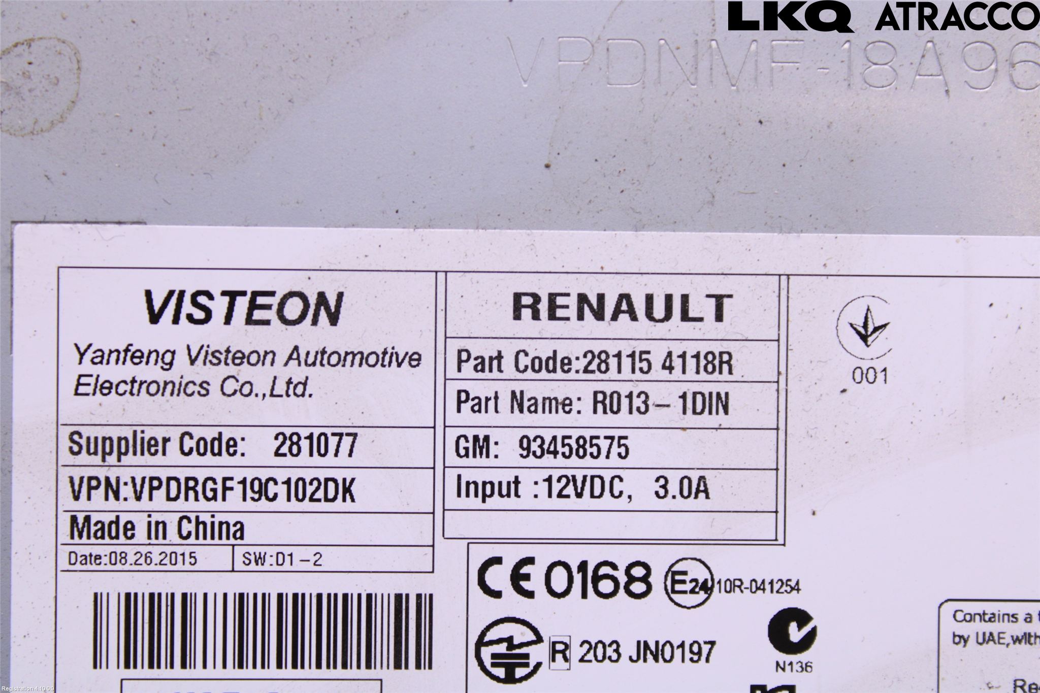 Renault TRAFIC/E-TECH 15- Cd Radio - Multimediapanel