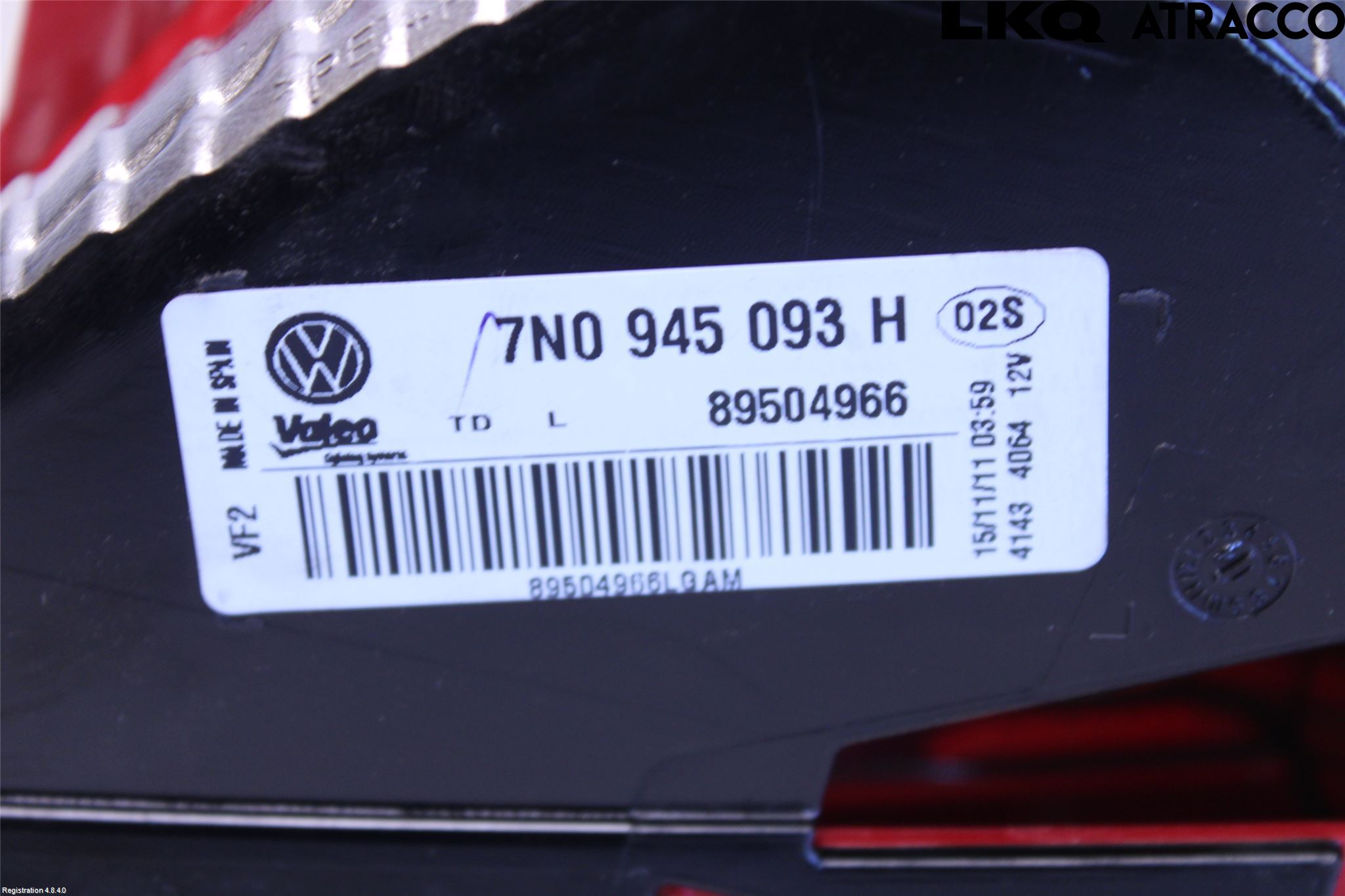 Volkswagen VW SHARAN 11- Bakljus Lucka Vä